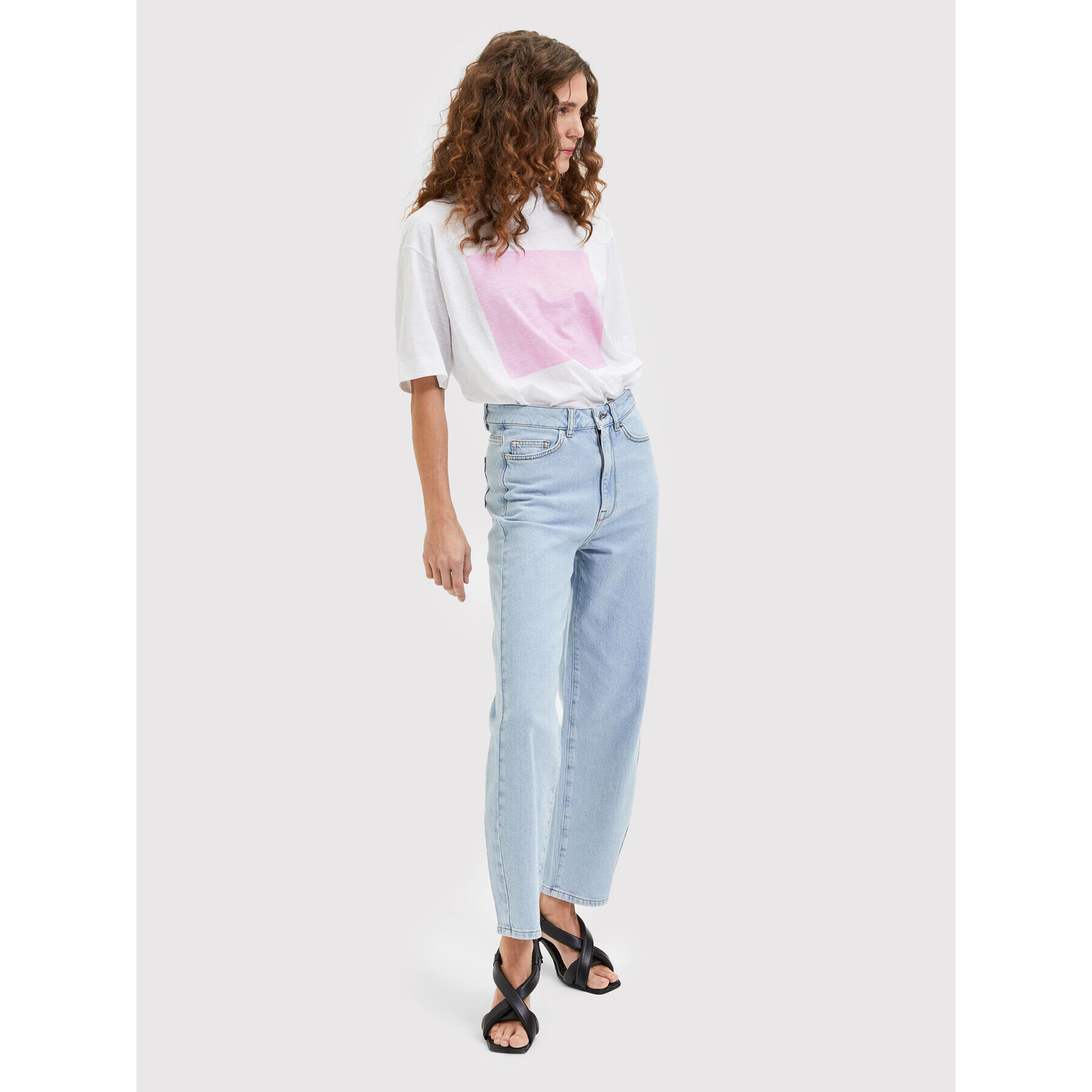 Selected Femme Дънки Kati 16083301 Син Barrel Fit - Pepit.bg