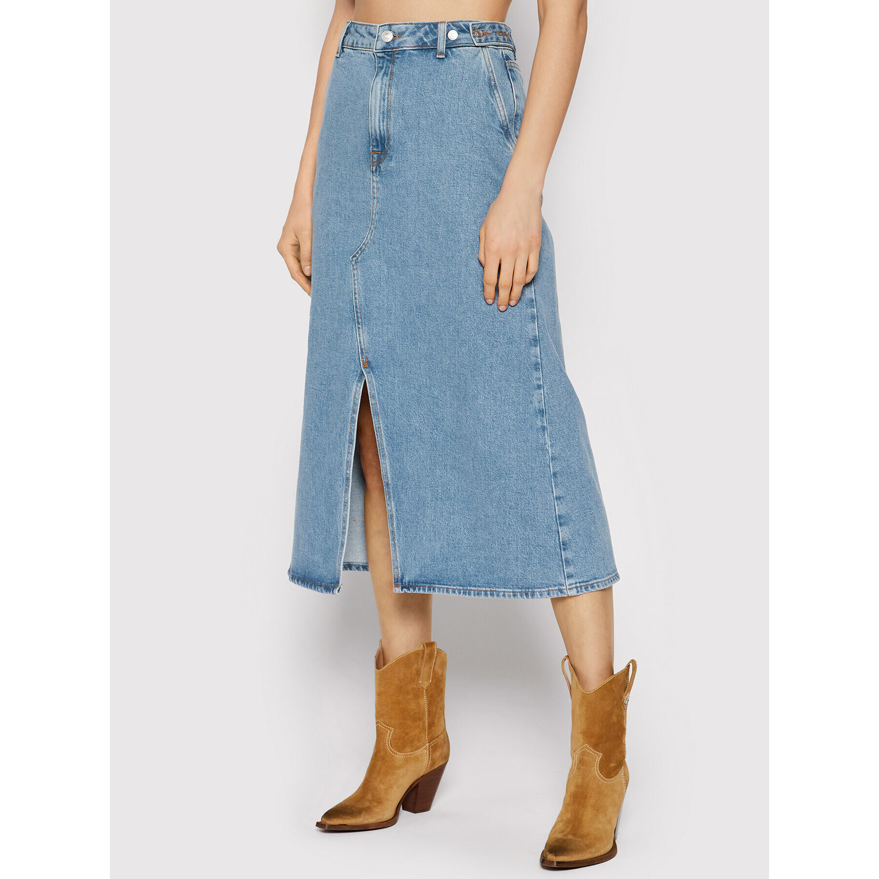 Selected Femme Дънкова пола Coco 16083287 Син Structured Fit - Pepit.bg