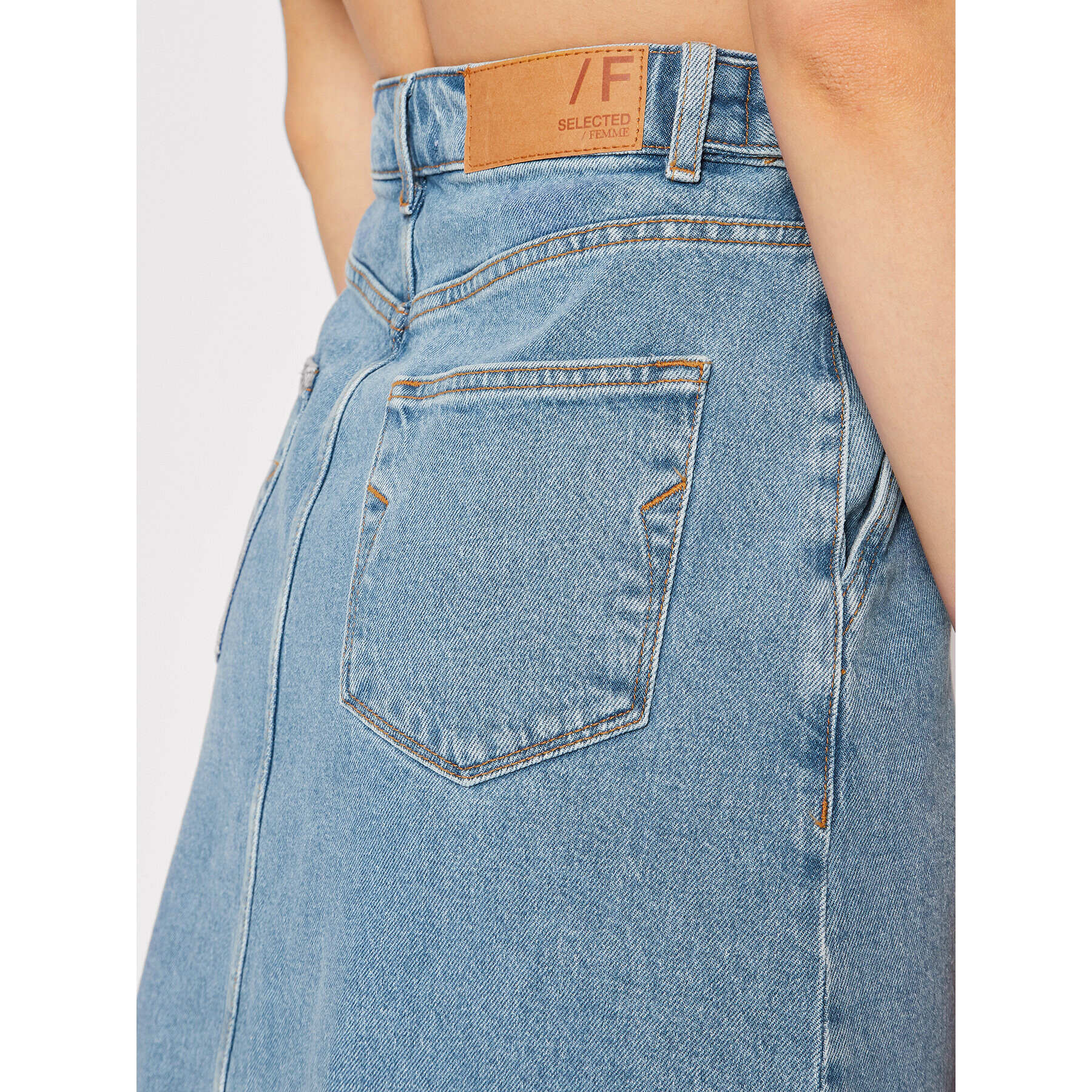 Selected Femme Дънкова пола Coco 16083287 Син Structured Fit - Pepit.bg