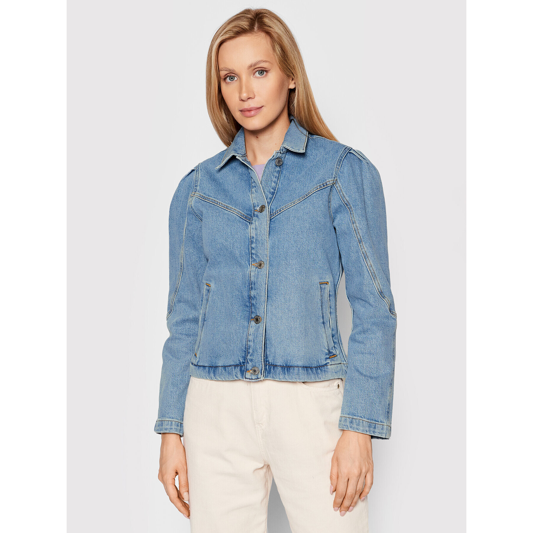 Selected Femme Дънково яке Coco 16083282 Син Regular Fit - Pepit.bg