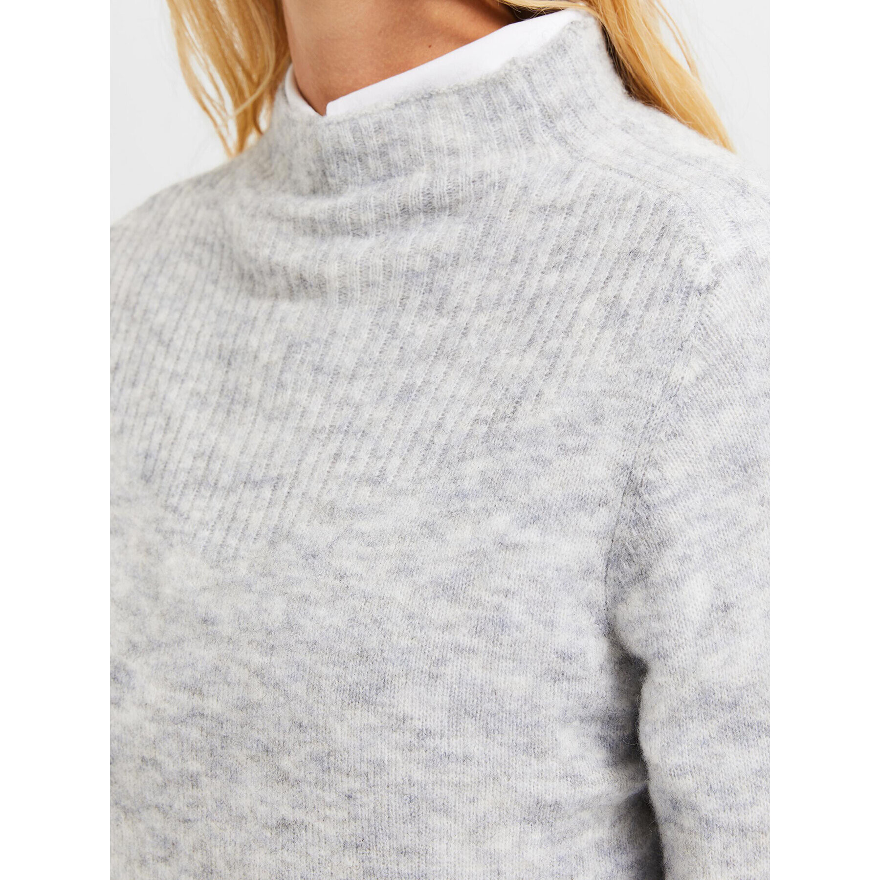 Selected Femme Пуловер Mally 16087618 Сив Regular Fit - Pepit.bg