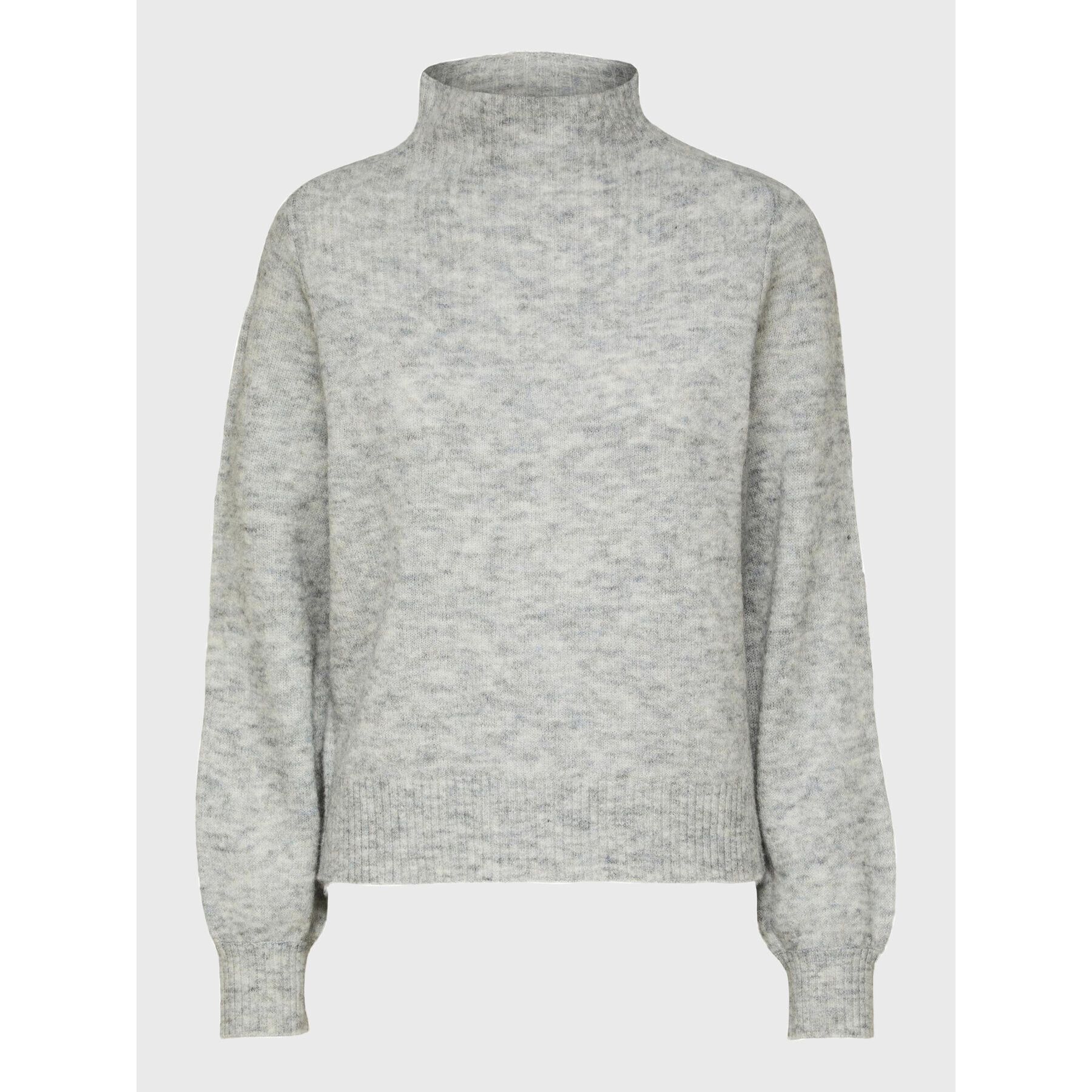 Selected Femme Пуловер Mally 16087618 Сив Regular Fit - Pepit.bg