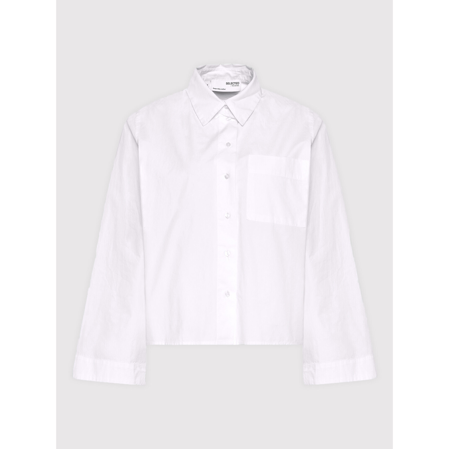 Selected Femme Риза Ada 16083840 Бял Regular Fit - Pepit.bg