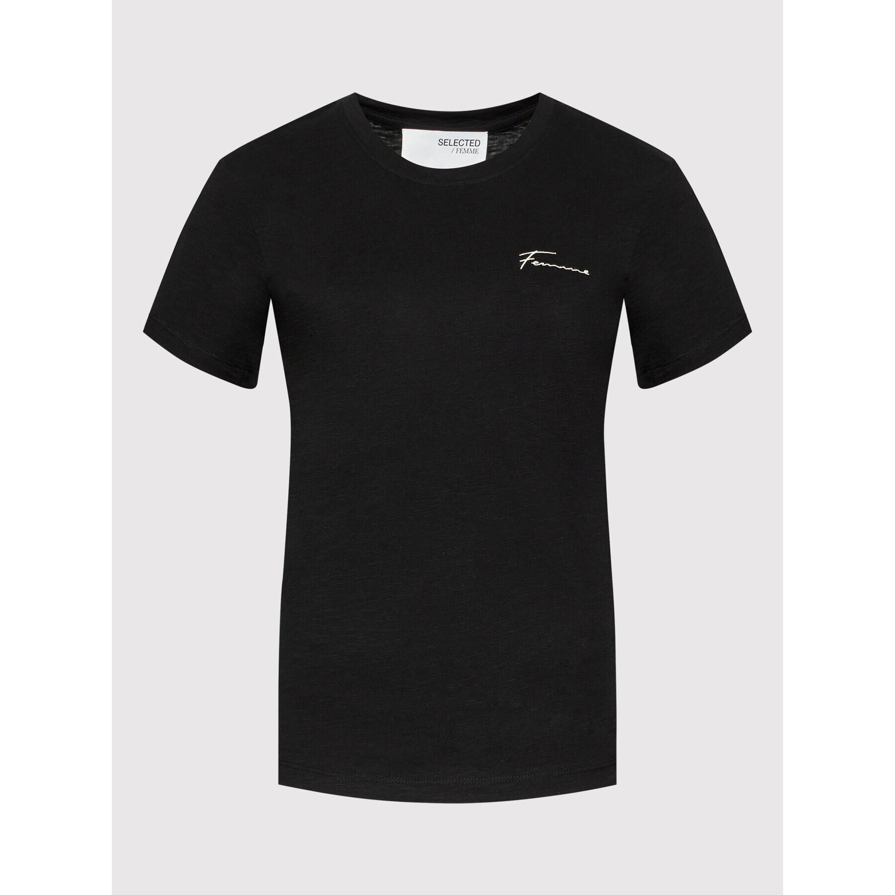 Selected Femme Тишърт Cabella 16083668 Черен Regular Fit - Pepit.bg