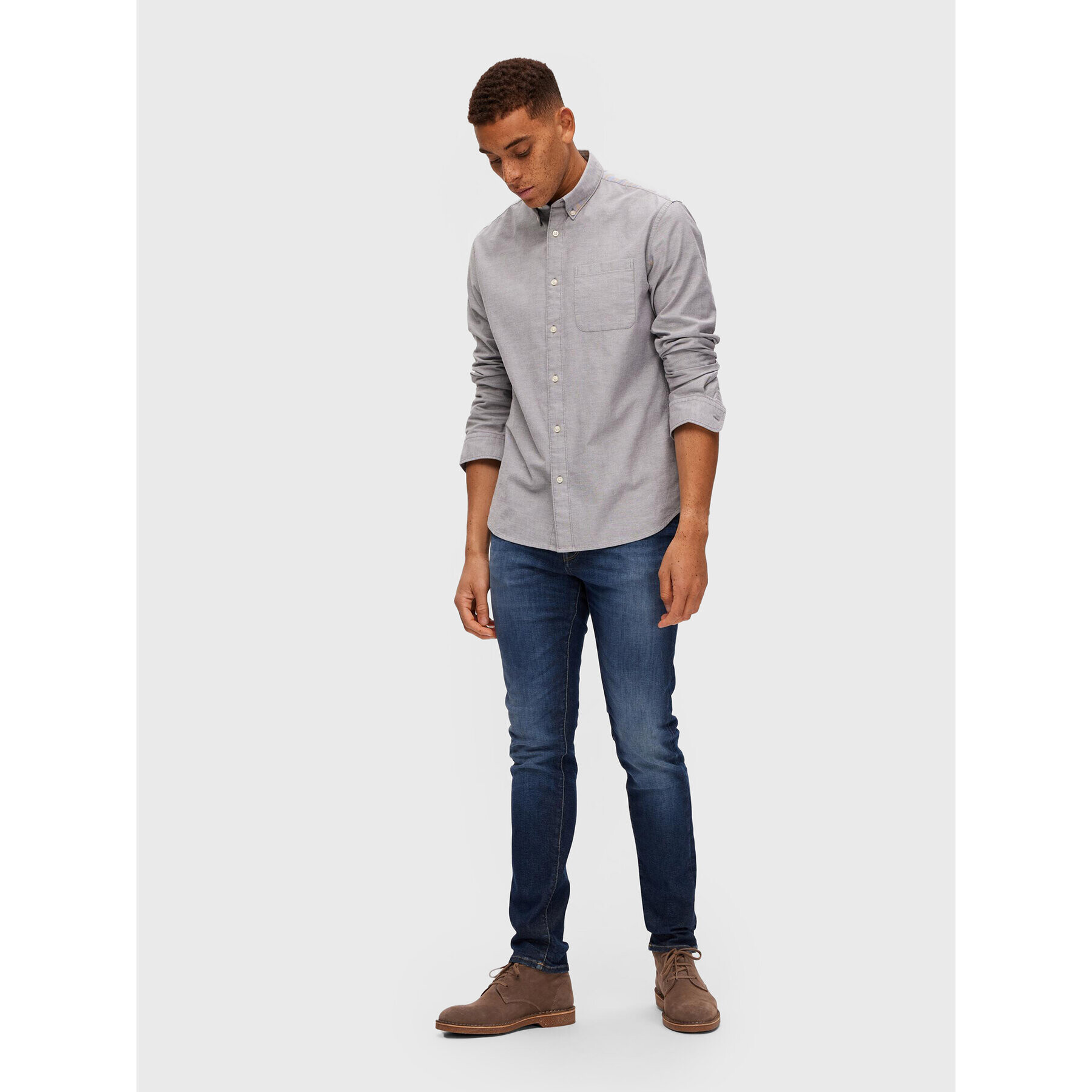 Selected Homme Дънки Leon 16088264 Тъмносин Slim Fit - Pepit.bg