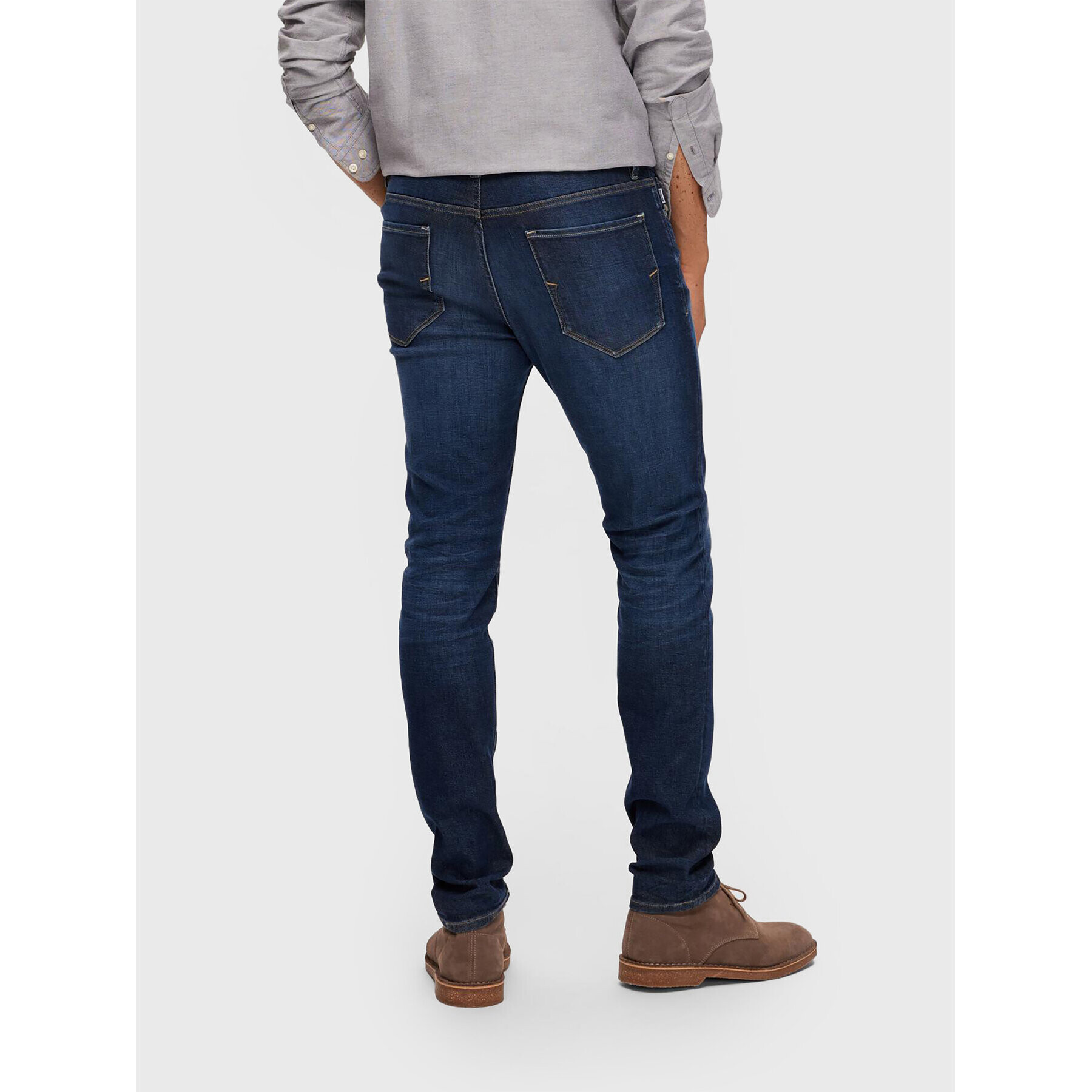 Selected Homme Дънки Leon 16088264 Тъмносин Slim Fit - Pepit.bg