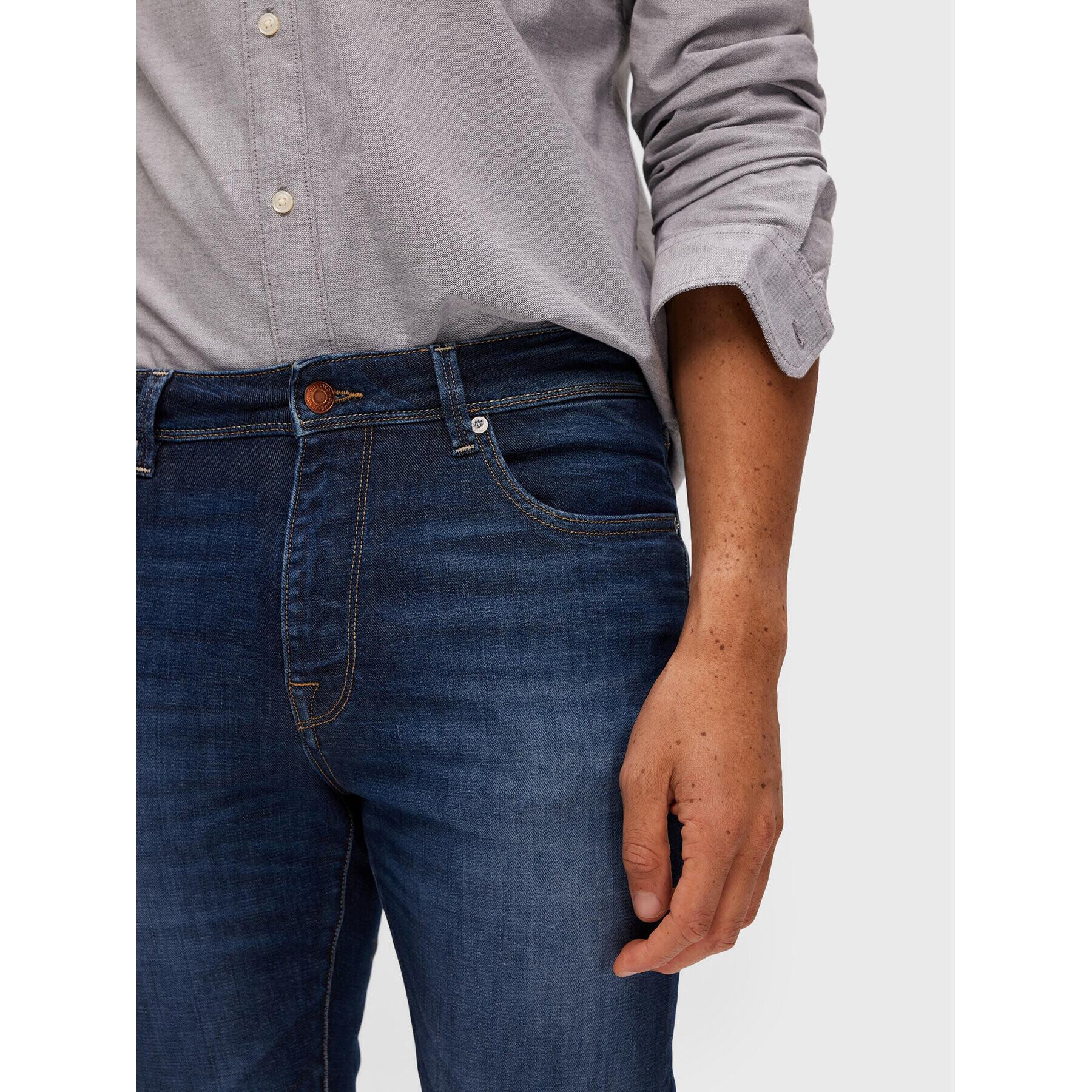 Selected Homme Дънки Leon 16088264 Тъмносин Slim Fit - Pepit.bg
