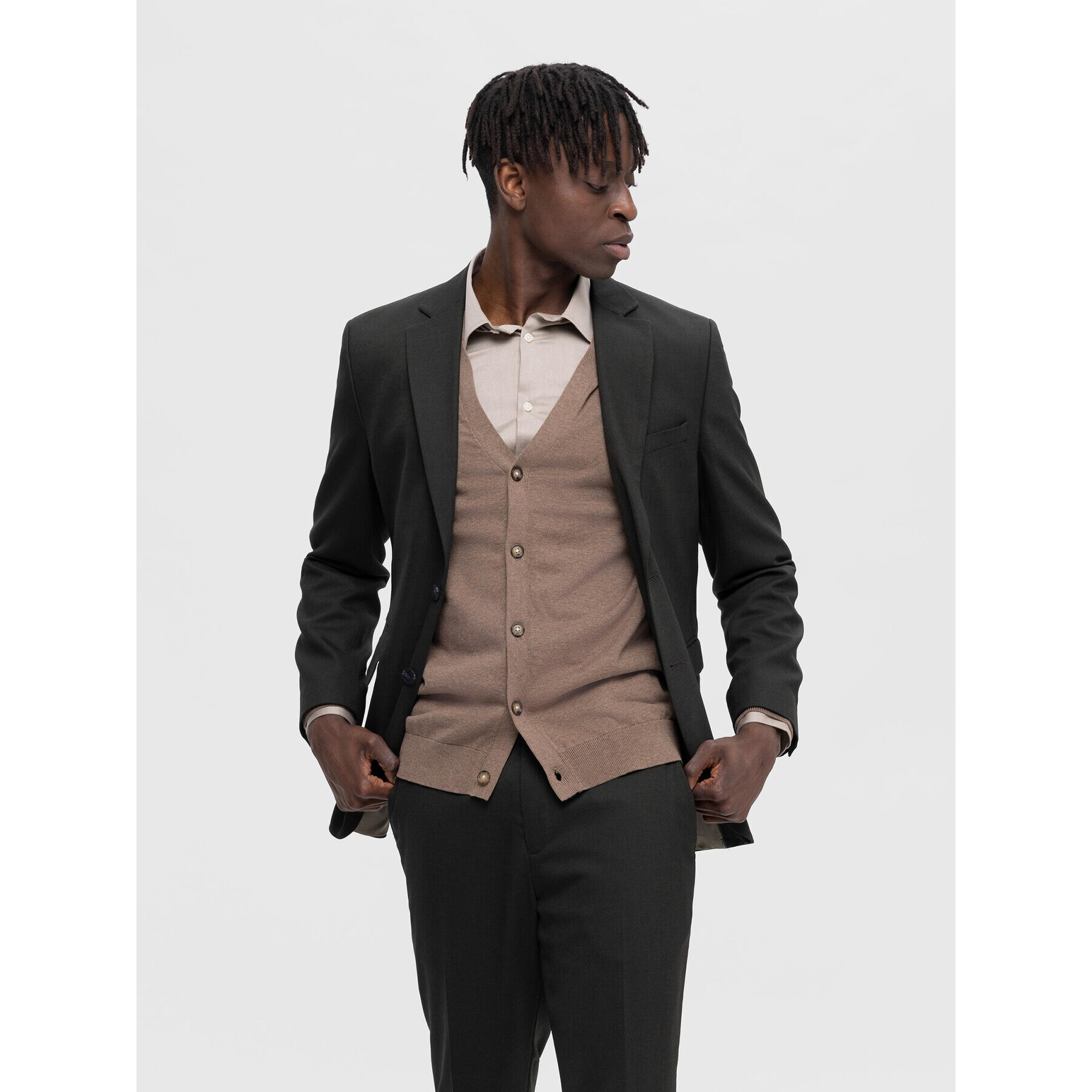 Selected Homme Кардиган Berg 16090146 Кафяв Regular Fit - Pepit.bg