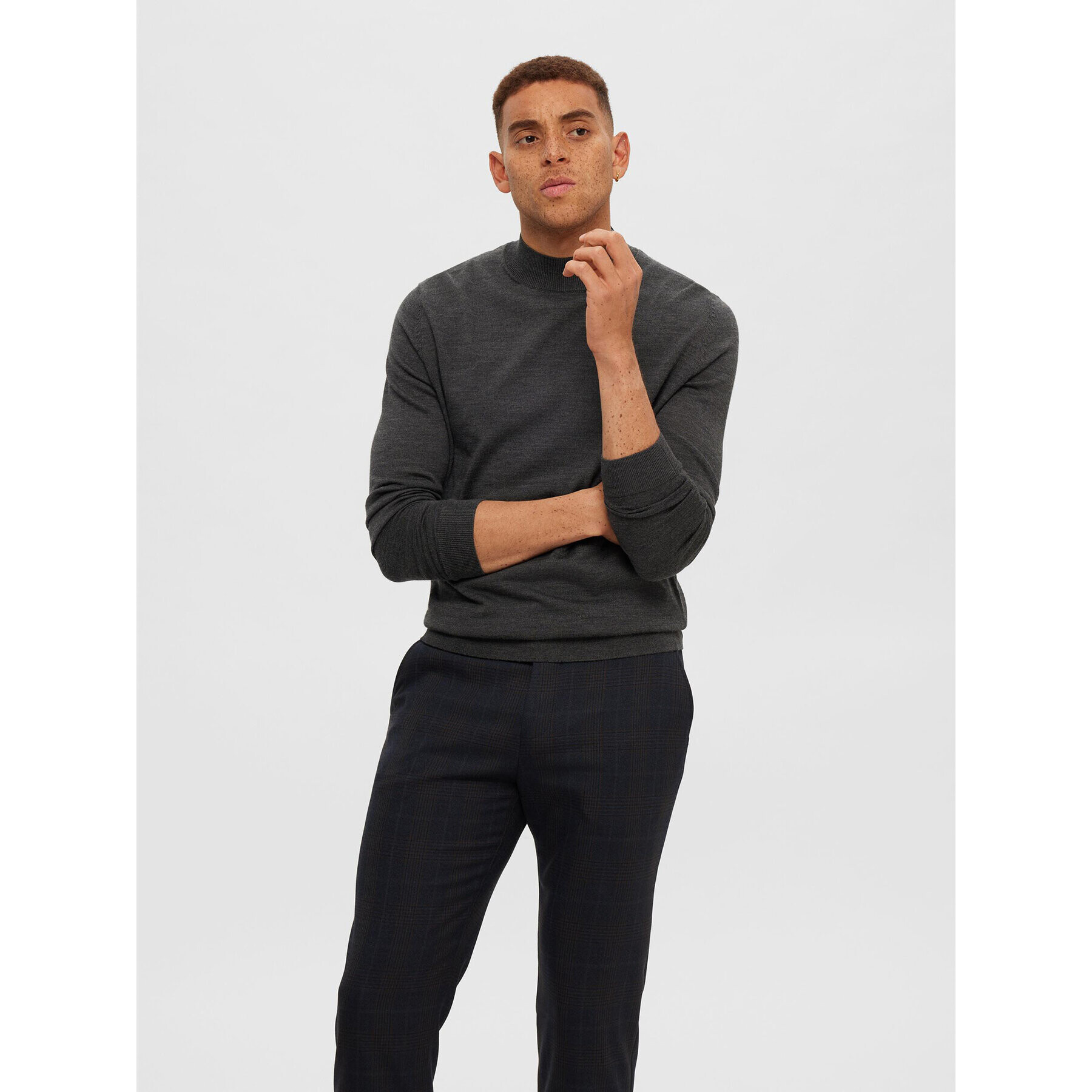 Selected Homme Поло 16090148 Сив Regular Fit - Pepit.bg