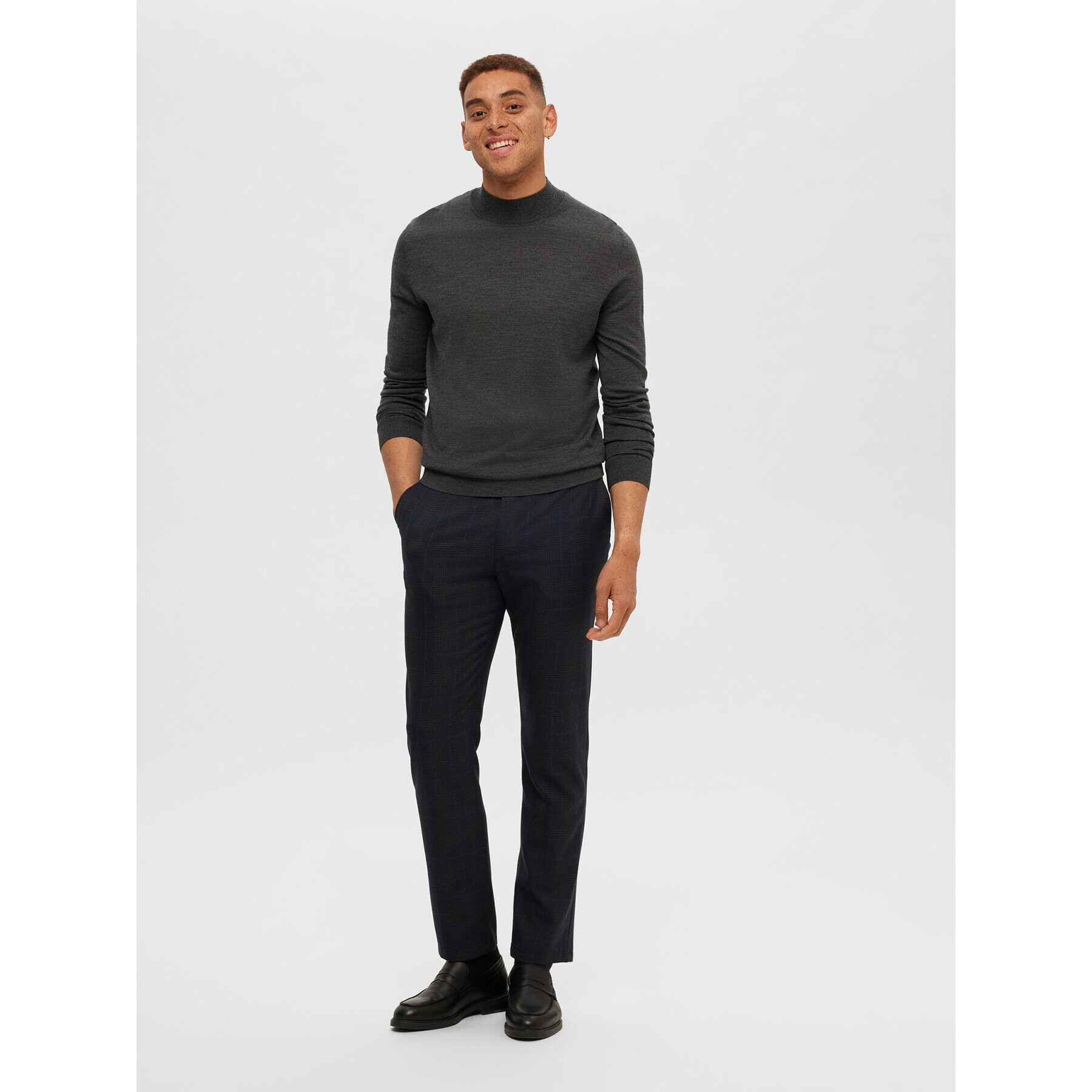 Selected Homme Поло 16090148 Сив Regular Fit - Pepit.bg