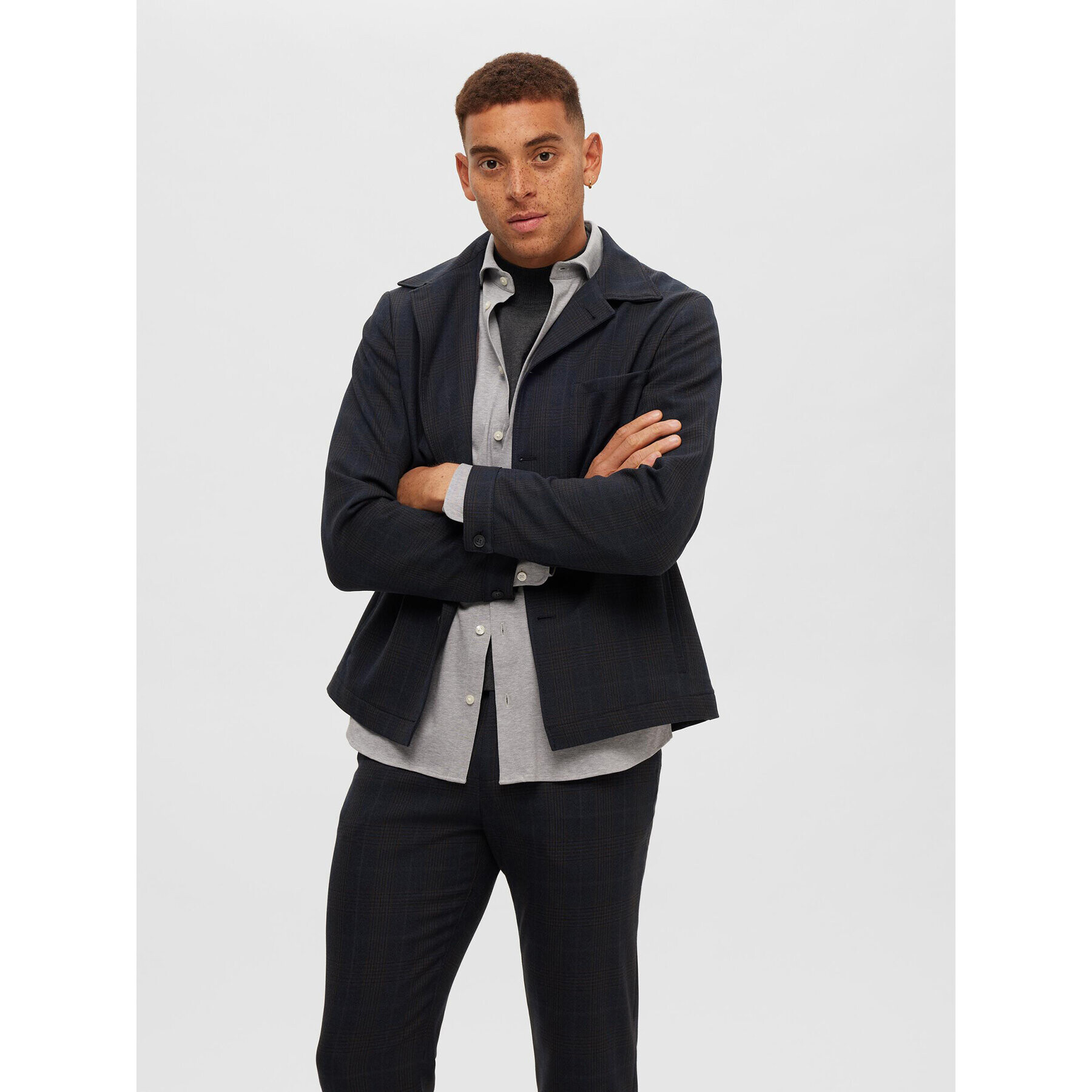 Selected Homme Поло 16090148 Сив Regular Fit - Pepit.bg