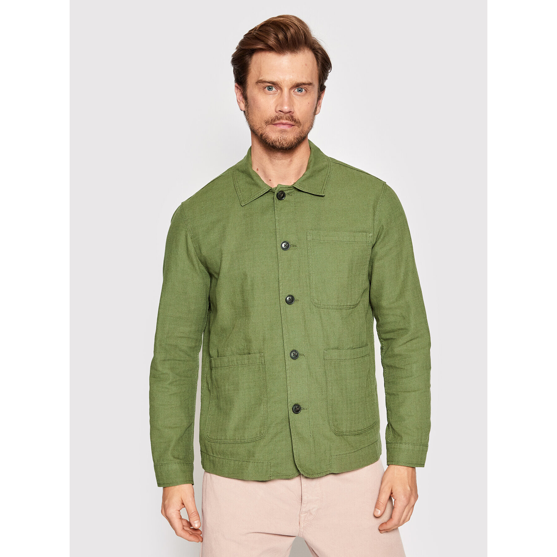 Selected Homme Преходно яке Molton 16083576 Зелен Regular Fit - Pepit.bg