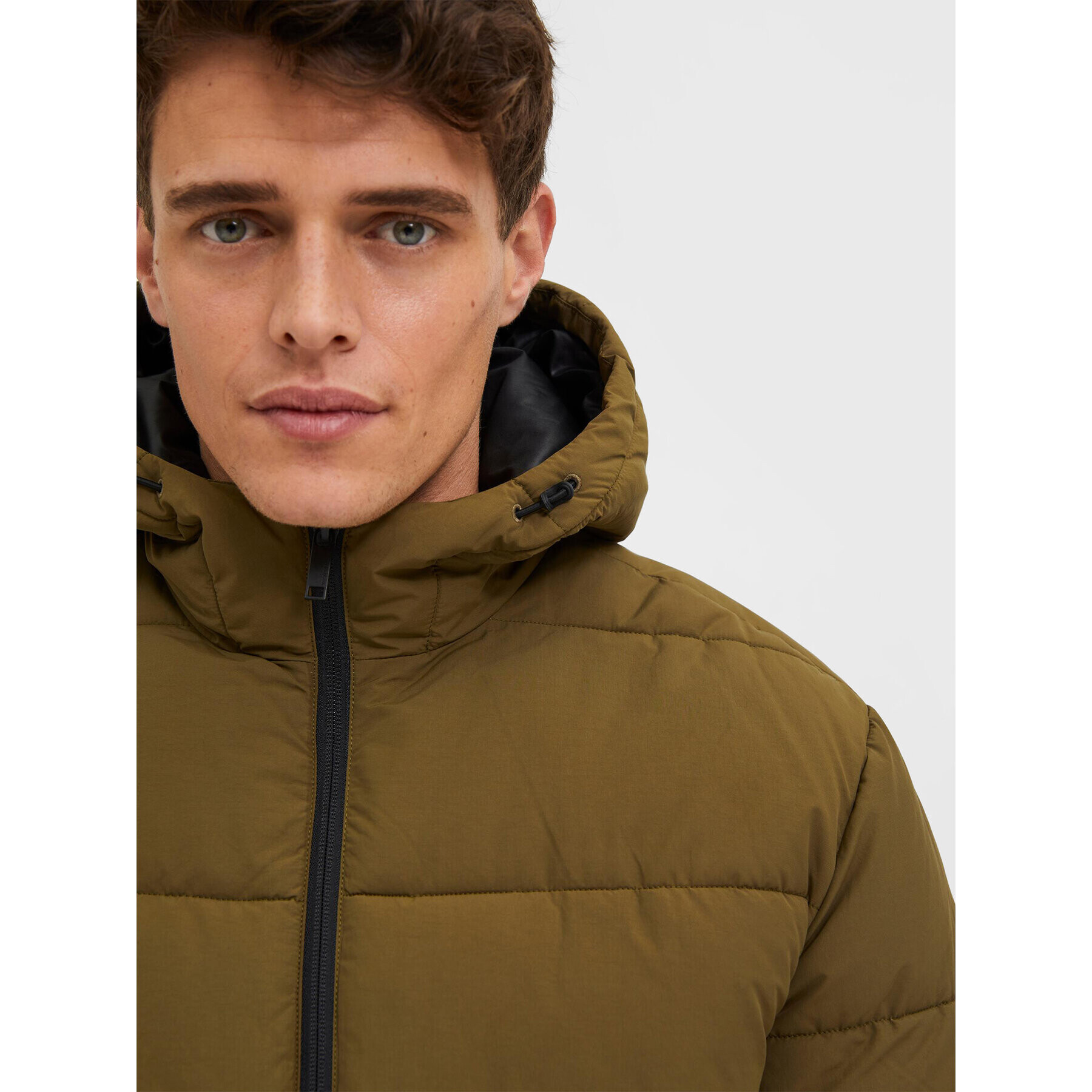 Selected Homme Пухено яке Harry 16084886 Зелен Regular Fit - Pepit.bg