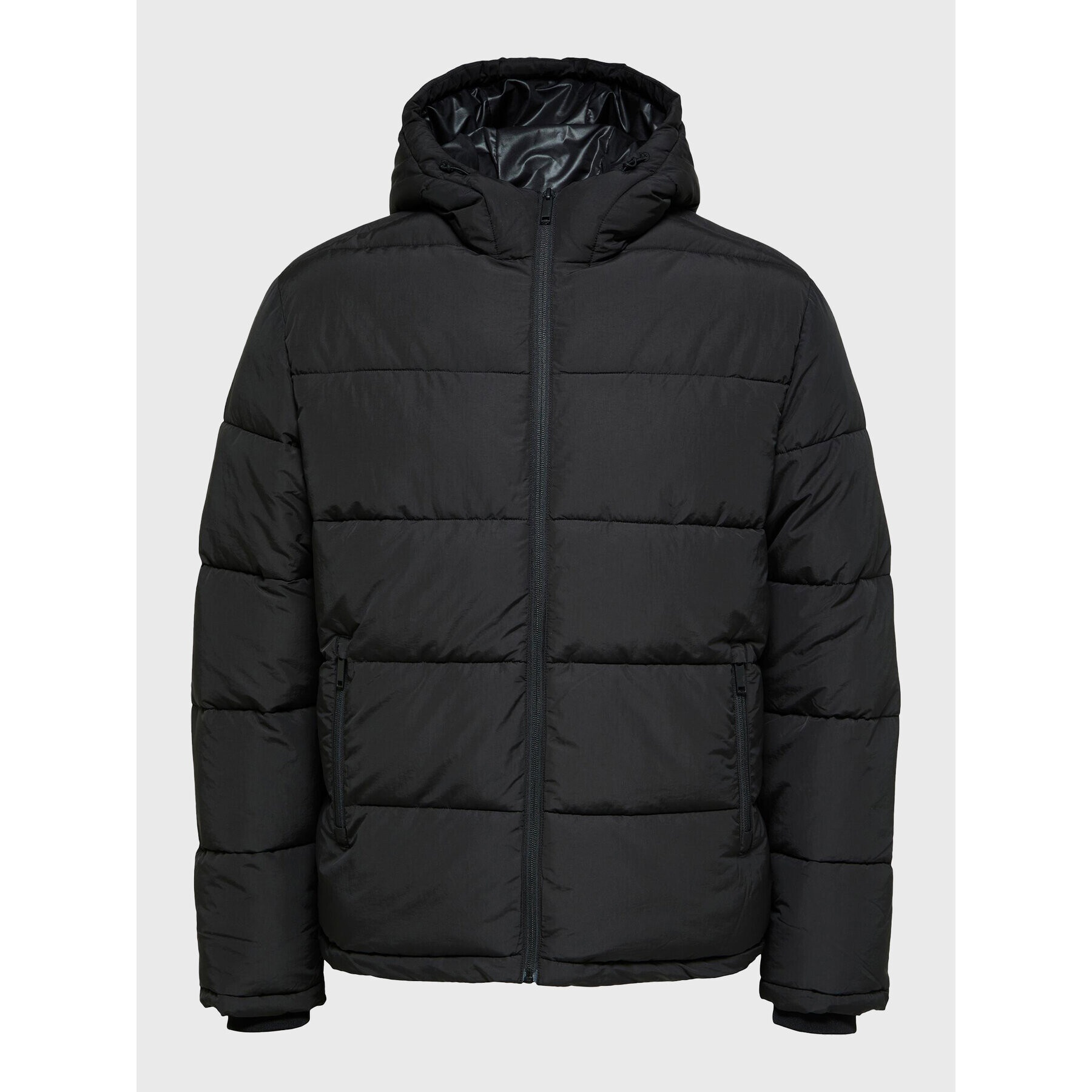 Selected Homme Пухено яке Harry 16084886 Черен Regular Fit - Pepit.bg