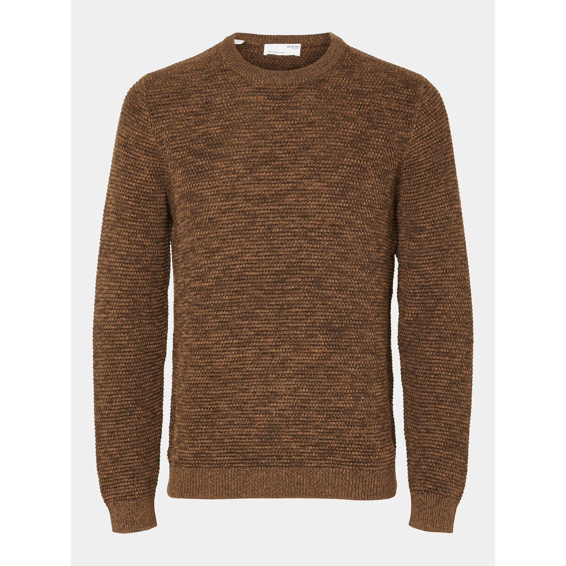 Selected Homme Пуловер 16059390 Кафяв Regular Fit - Pepit.bg