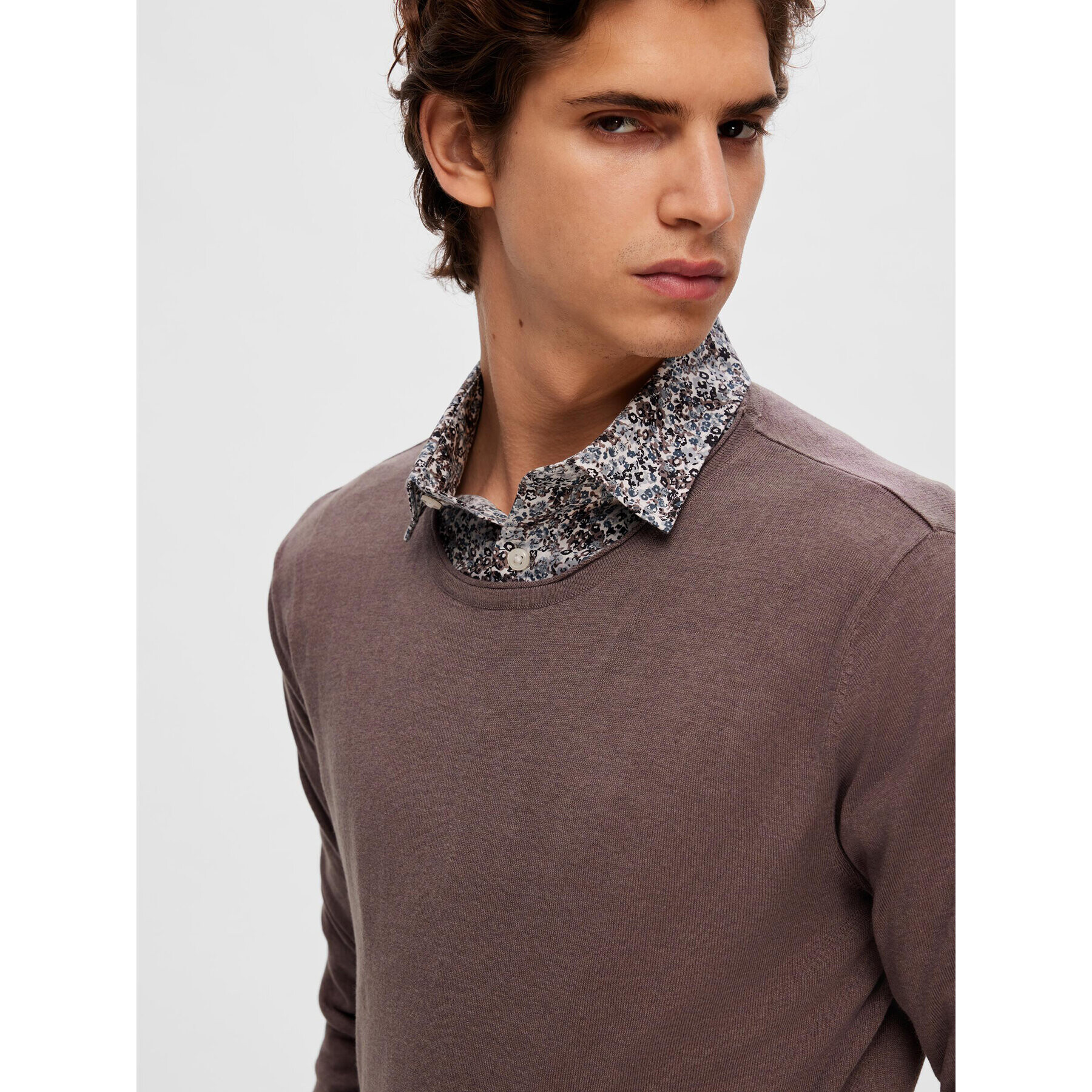 Selected Homme Пуловер 16079774 Бордо Regular Fit - Pepit.bg