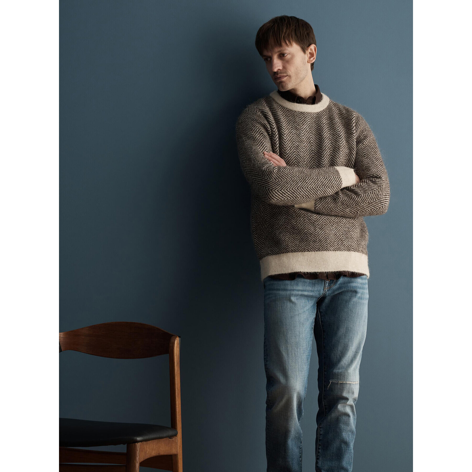 Selected Homme Пуловер 16086699 Кафяв Regular Fit - Pepit.bg