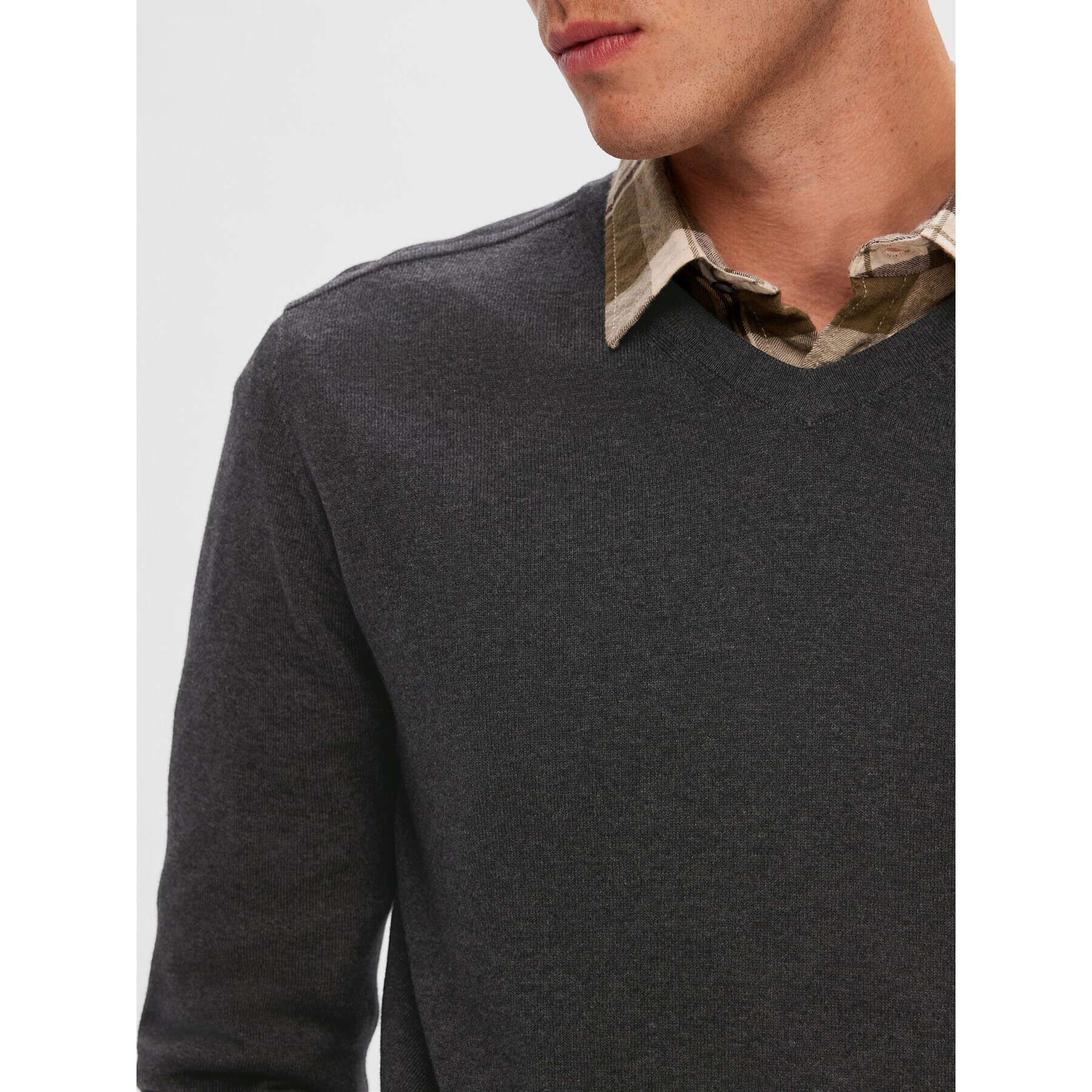 Selected Homme Пуловер 16090147 Сив Regular Fit - Pepit.bg