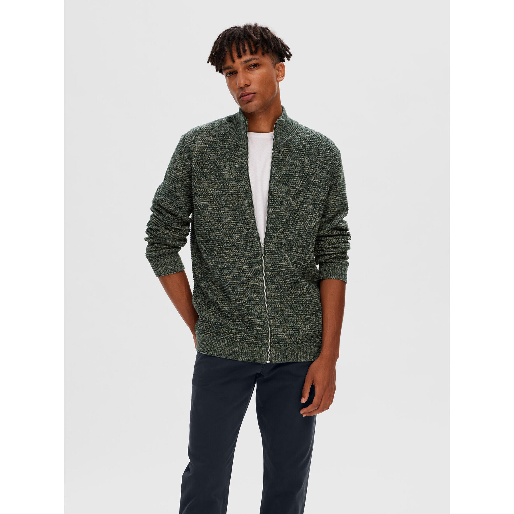 Selected Homme Пуловер 16090152 Зелен Regular Fit - Pepit.bg