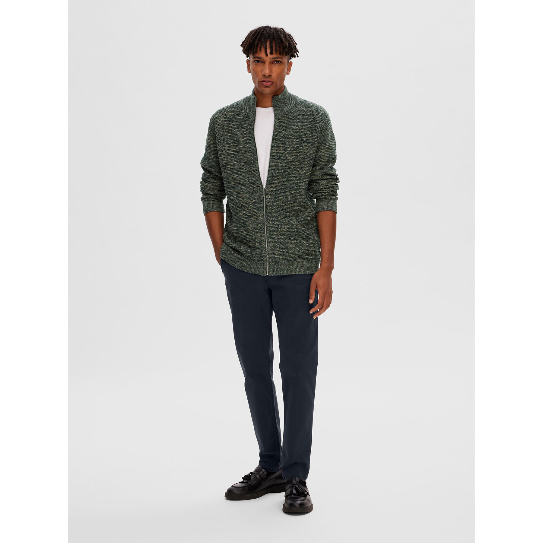 Selected Homme Пуловер 16090152 Зелен Regular Fit - Pepit.bg