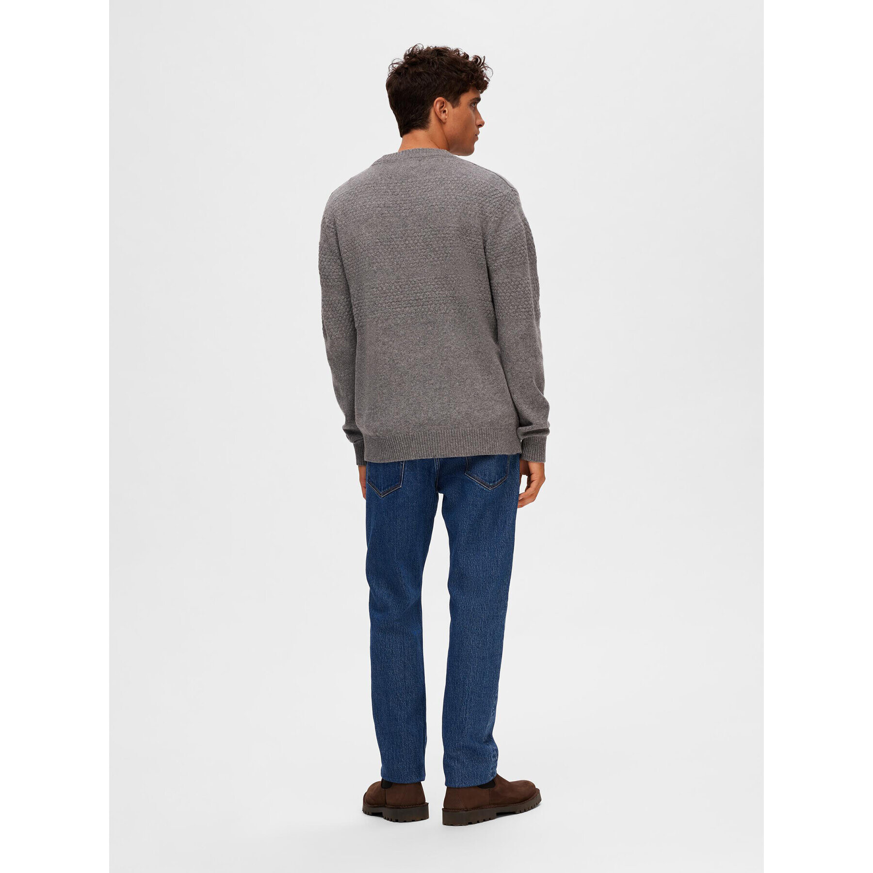 Selected Homme Пуловер 16090155 Сив Regular Fit - Pepit.bg
