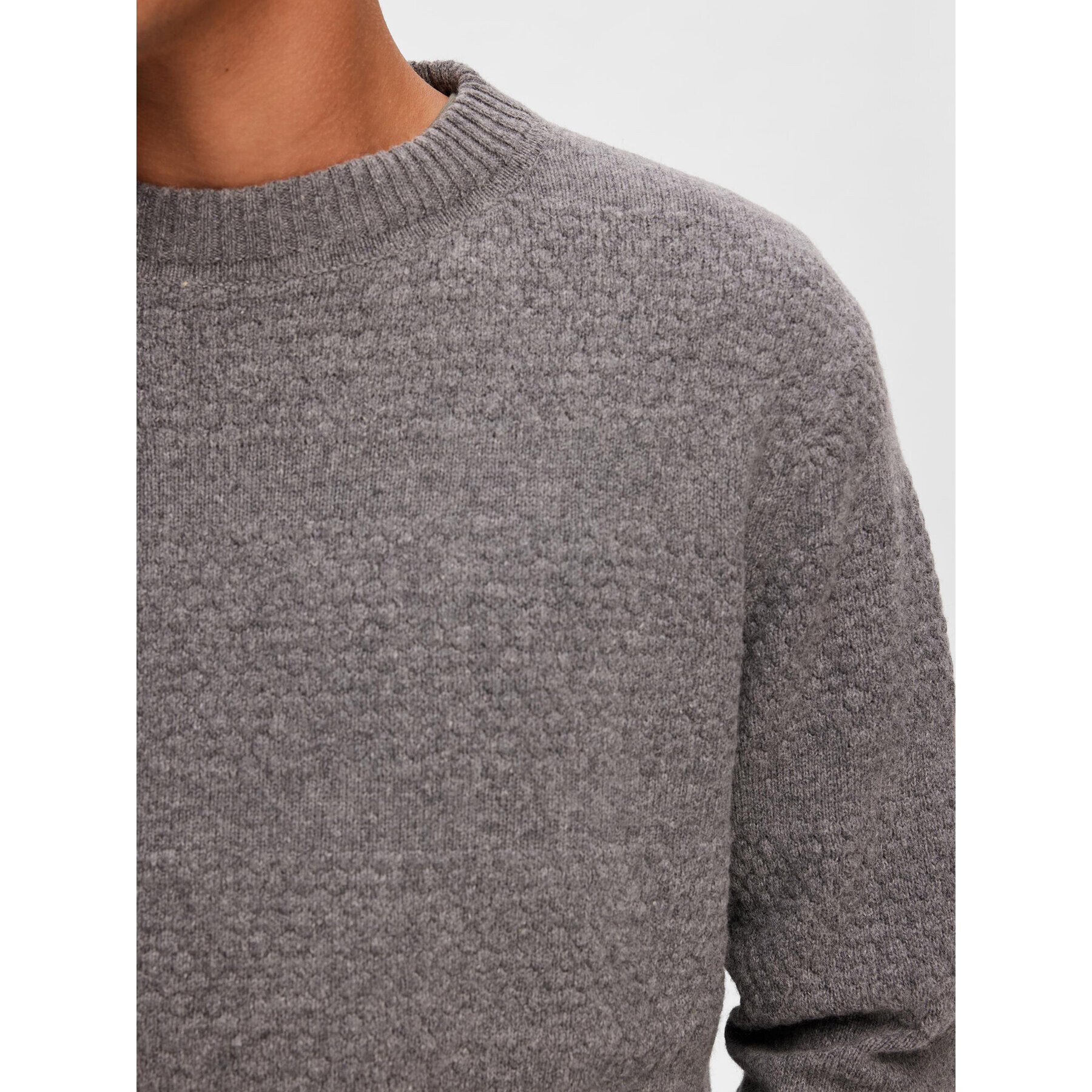 Selected Homme Пуловер 16090155 Сив Regular Fit - Pepit.bg