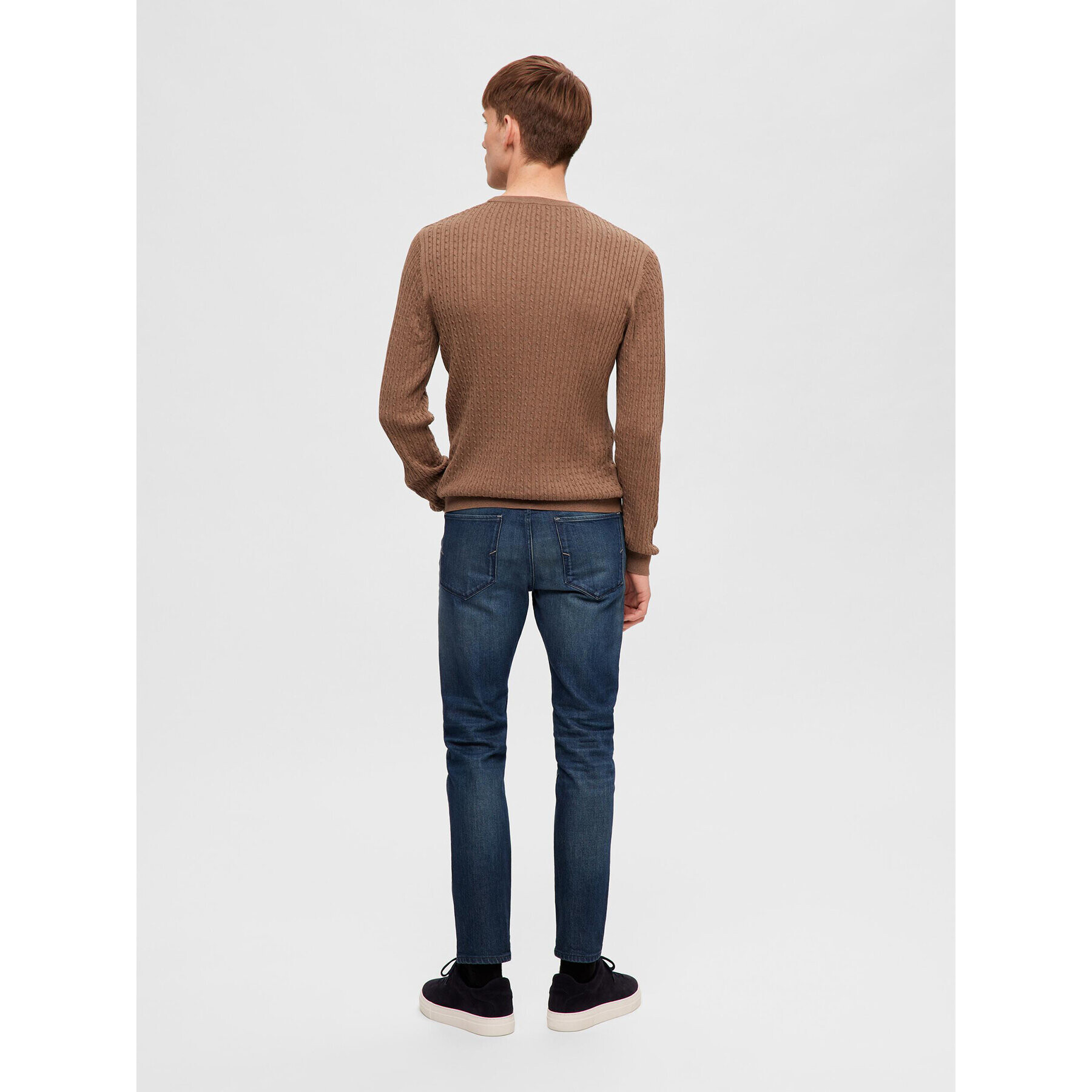 Selected Homme Пуловер 16090606 Кафяв Regular Fit - Pepit.bg