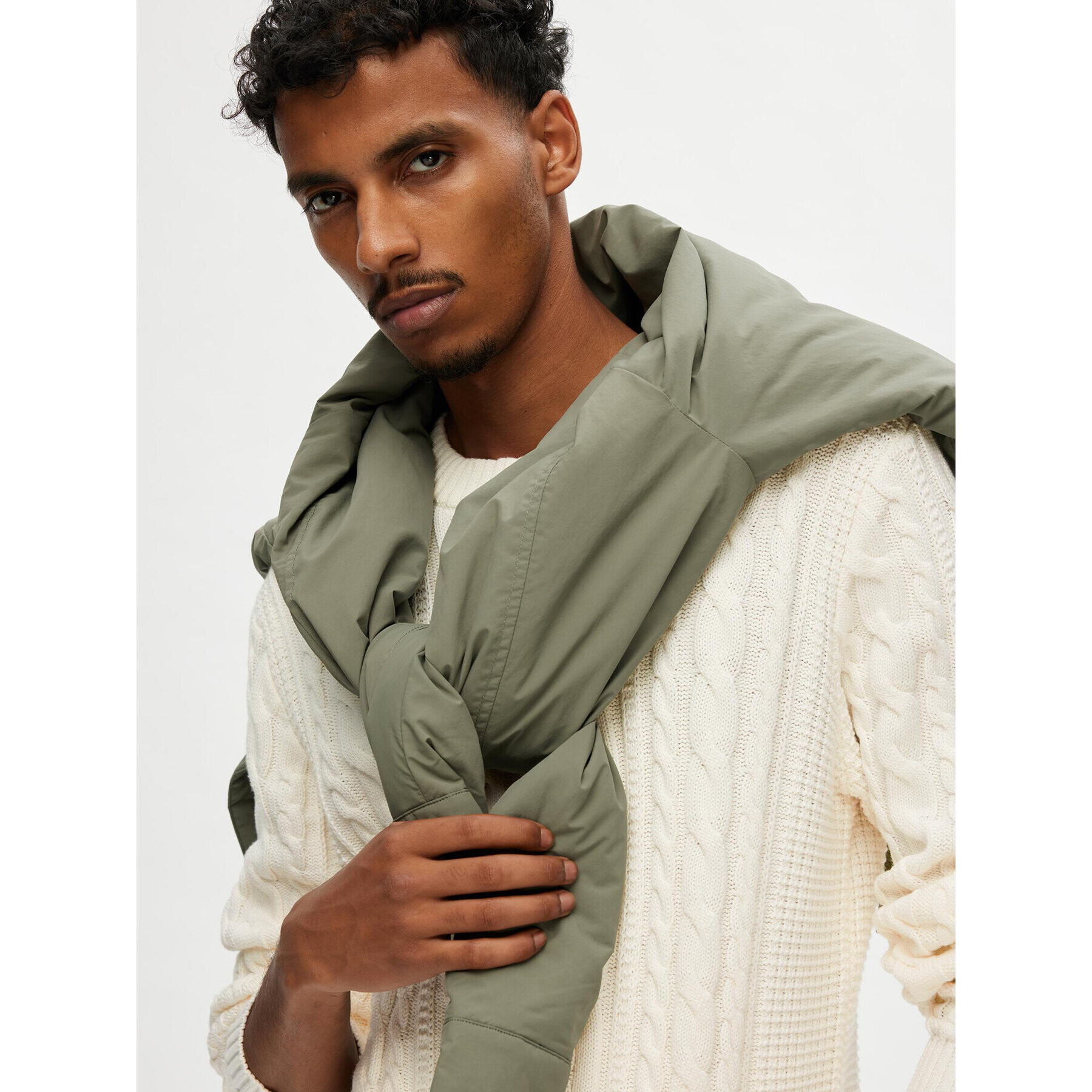 Selected Homme Пуловер 16090716 Екрю Regular Fit - Pepit.bg