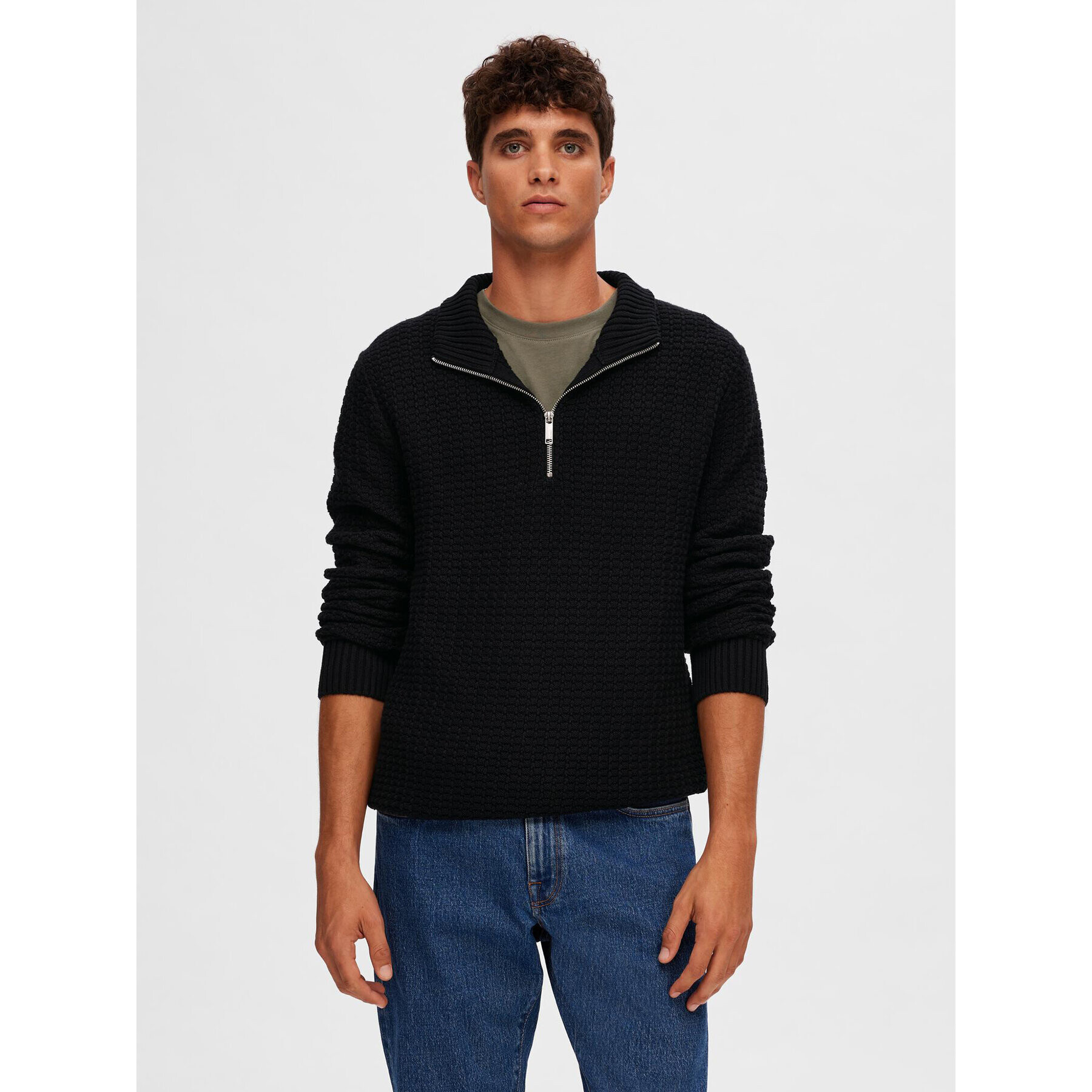 Selected Homme Пуловер 16091800 Черен Regular Fit - Pepit.bg
