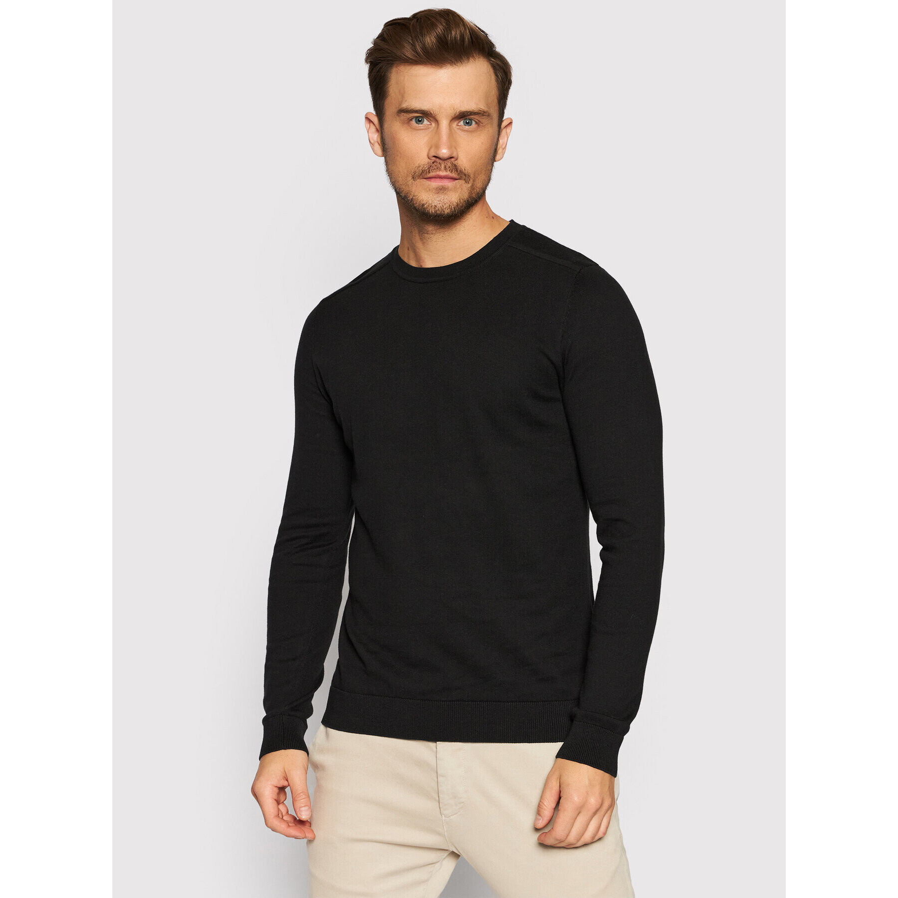 Selected Homme Пуловер Berg 16074682 Черен Regular Fit - Pepit.bg
