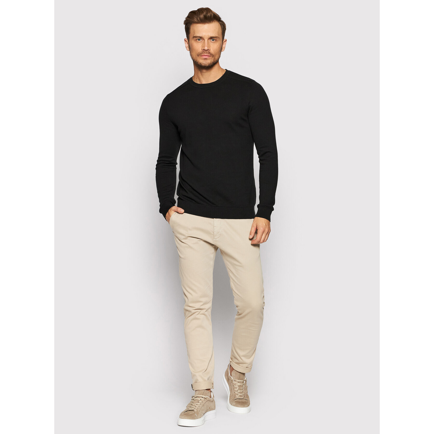 Selected Homme Пуловер Berg 16074682 Черен Regular Fit - Pepit.bg