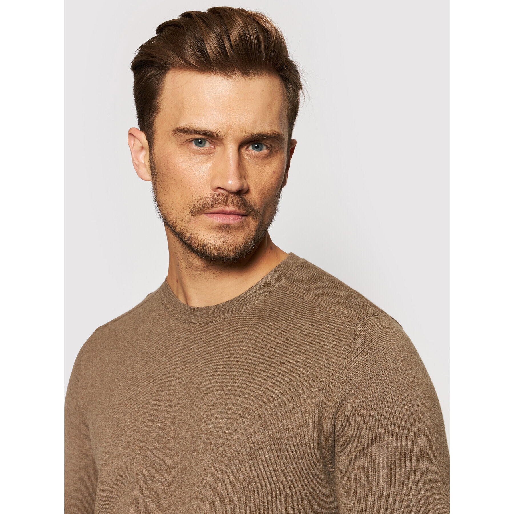 Selected Homme Пуловер Berg 16074682 Кафяв Regular Fit - Pepit.bg