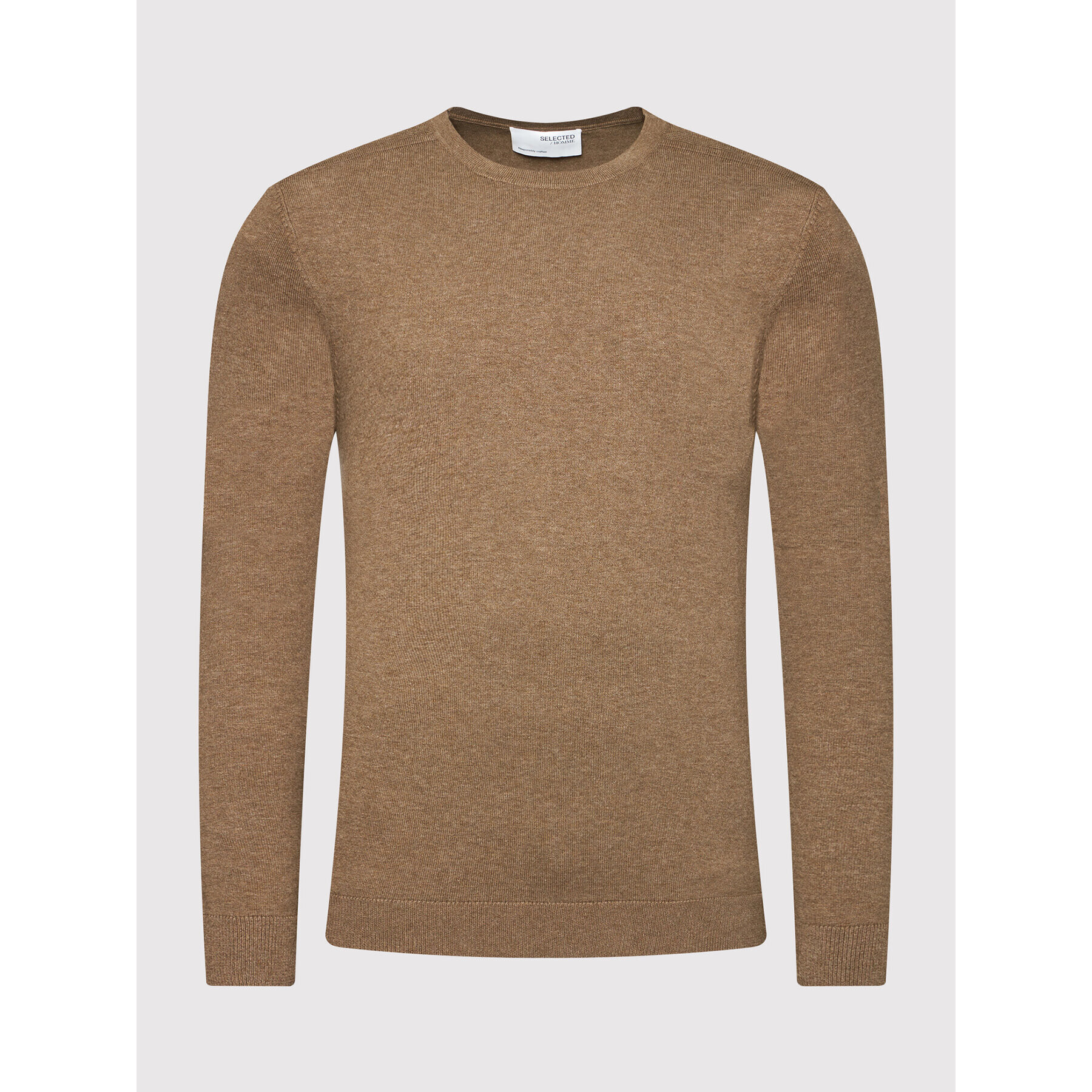 Selected Homme Пуловер Berg 16074682 Кафяв Regular Fit - Pepit.bg