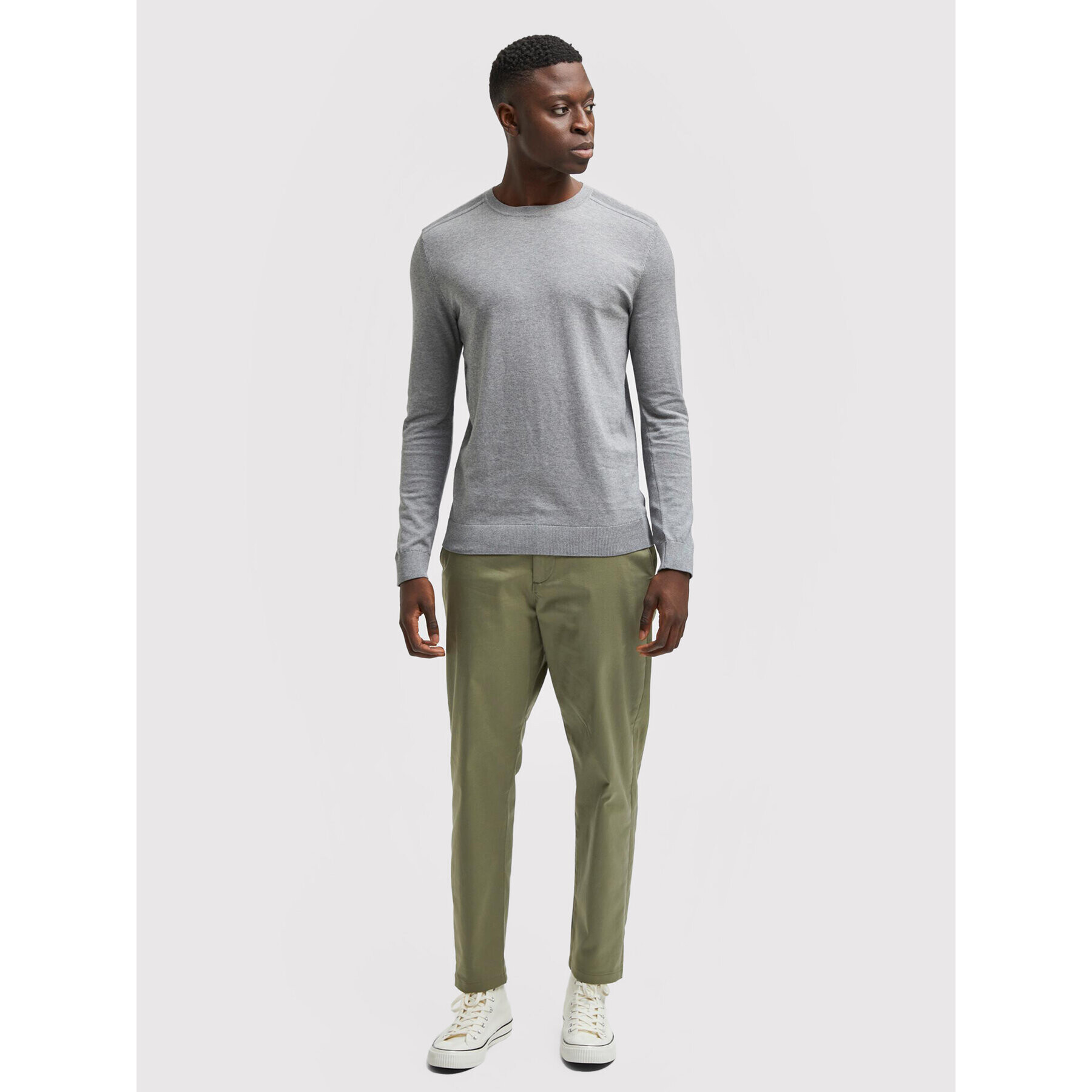 Selected Homme Пуловер Berg 16074682 Сив Regular Fit - Pepit.bg