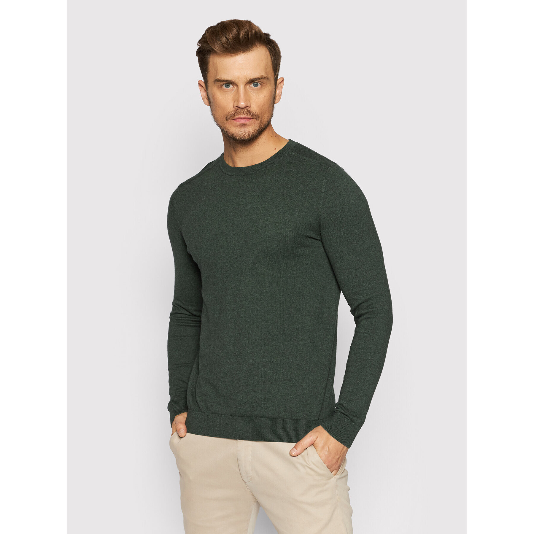 Selected Homme Пуловер Berg 16074682 Зелен Regular Fit - Pepit.bg