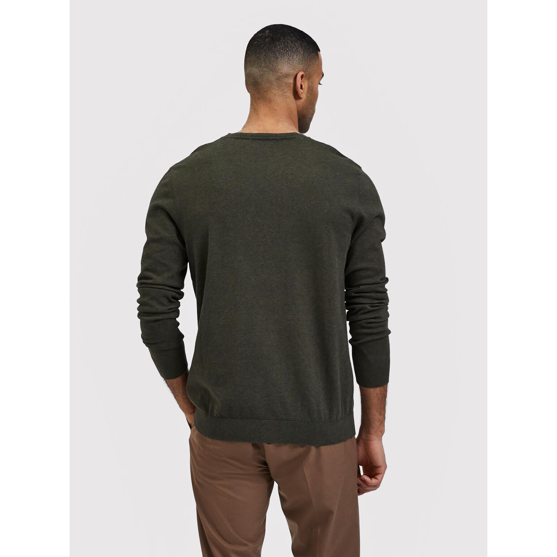 Selected Homme Пуловер Berg 16074682 Зелен Regular Fit - Pepit.bg