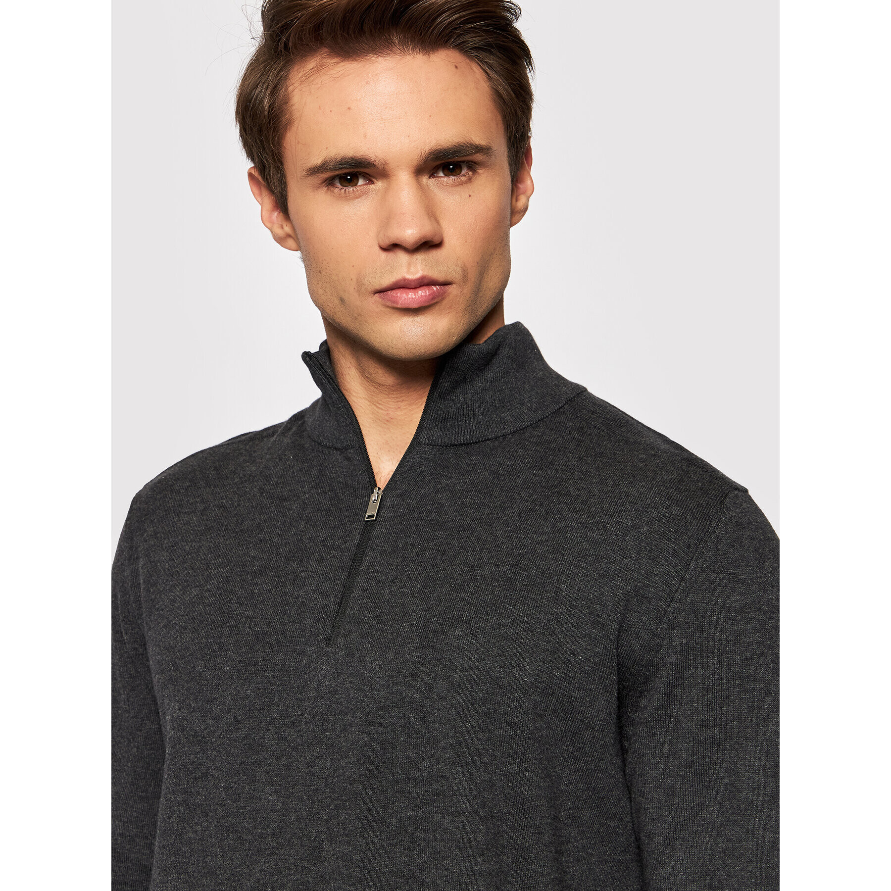 Selected Homme Пуловер Berg 16074687 Сив Regular Fit - Pepit.bg