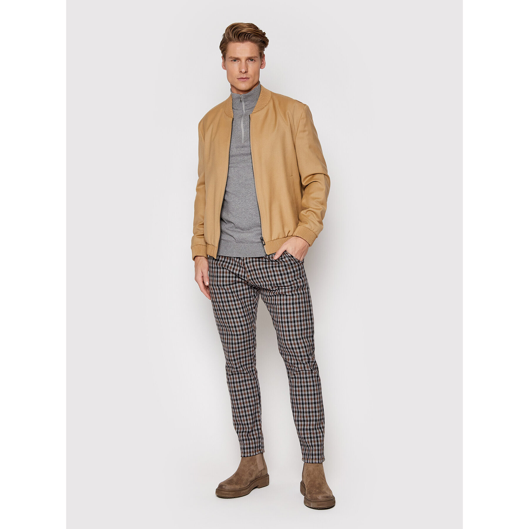 Selected Homme Пуловер Berg 16074687 Сив Regular Fit - Pepit.bg