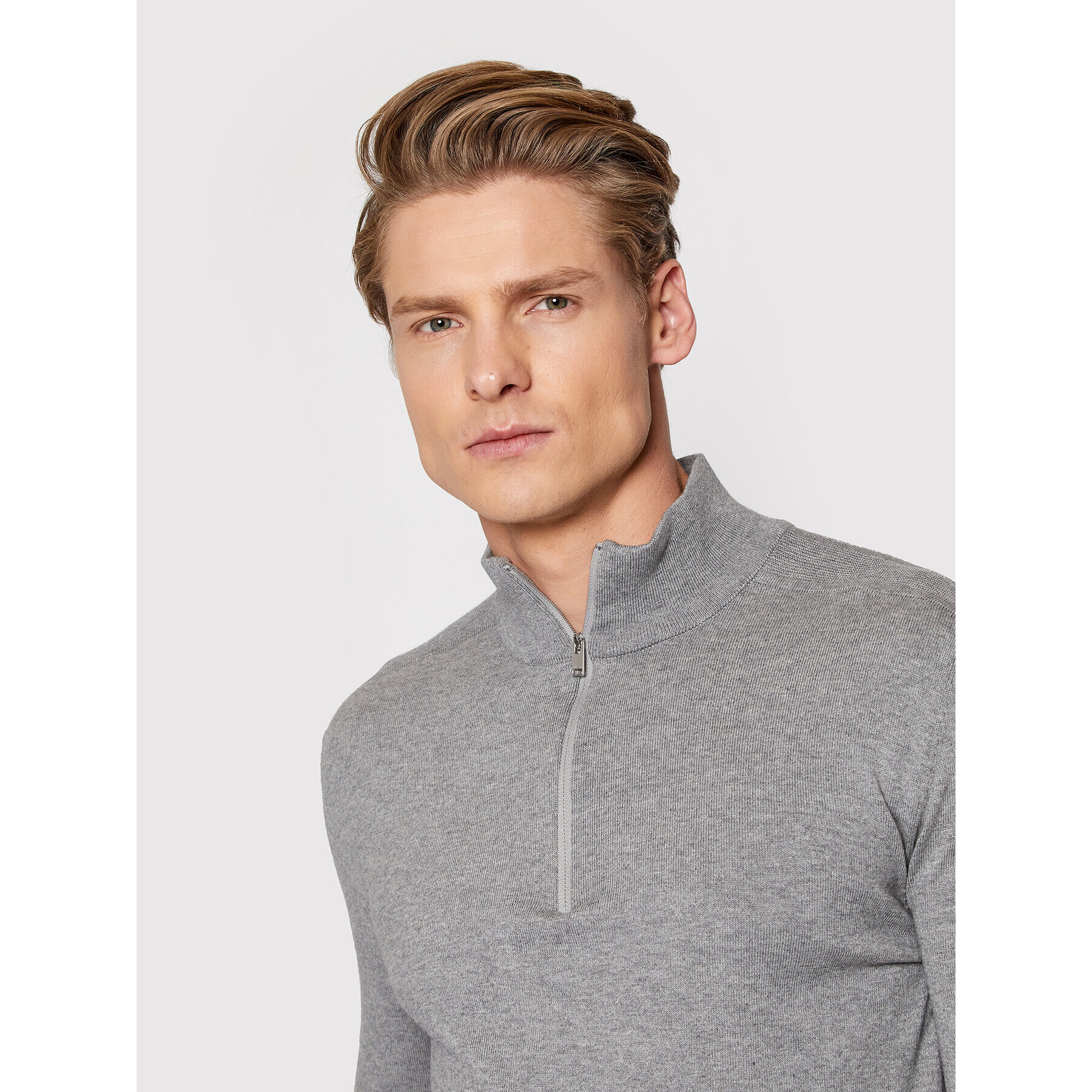 Selected Homme Пуловер Berg 16074687 Сив Regular Fit - Pepit.bg