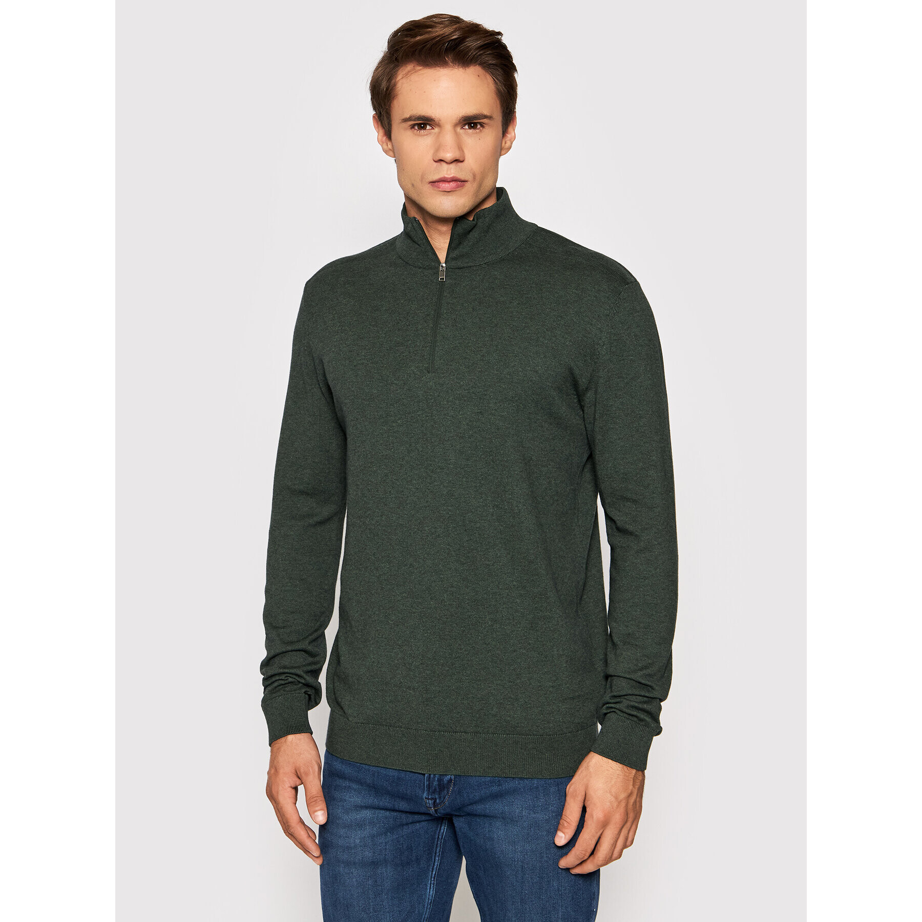 Selected Homme Пуловер Berg 16074687 Зелен Regular Fit - Pepit.bg