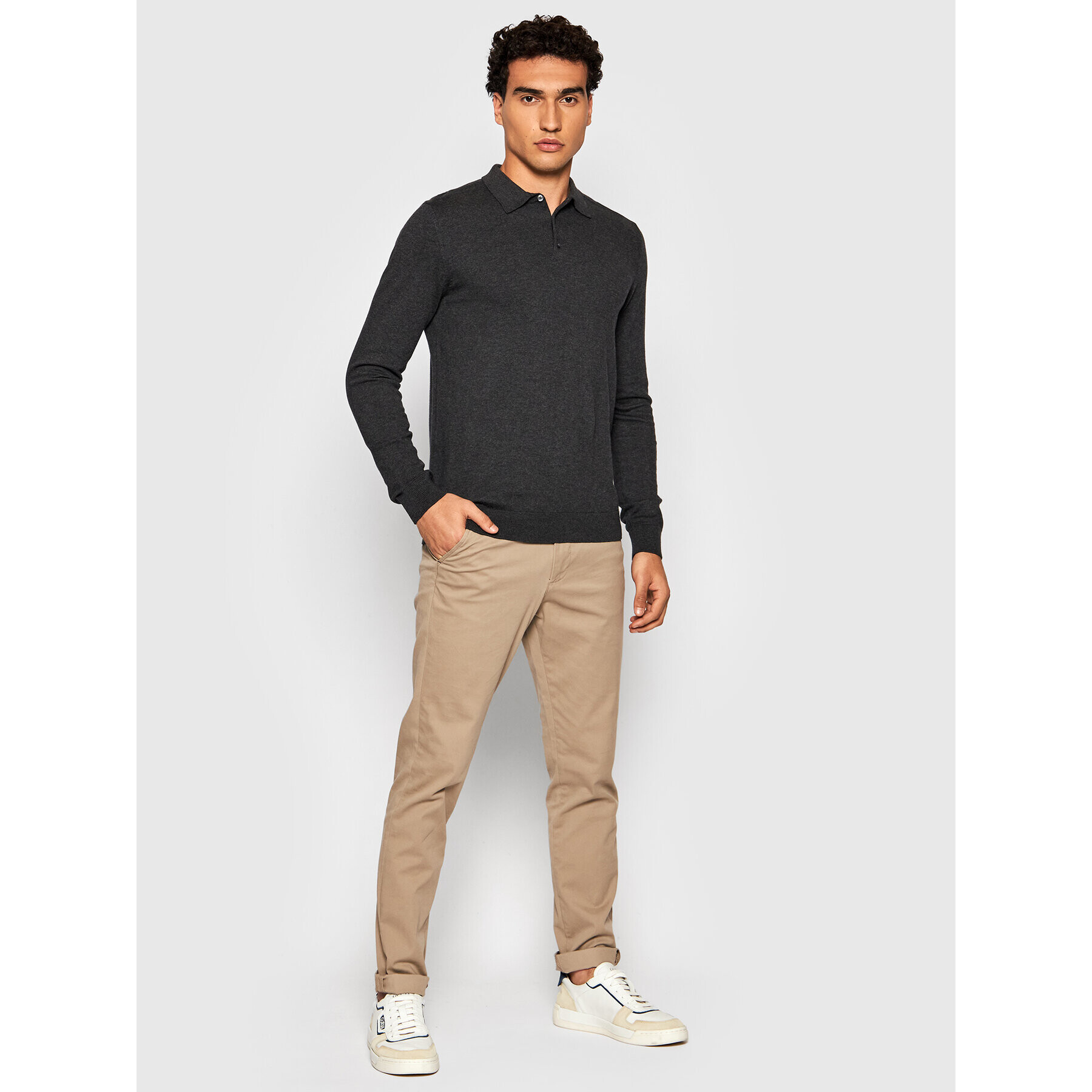 Selected Homme Пуловер Berg 16081320 Сив Regular Fit - Pepit.bg