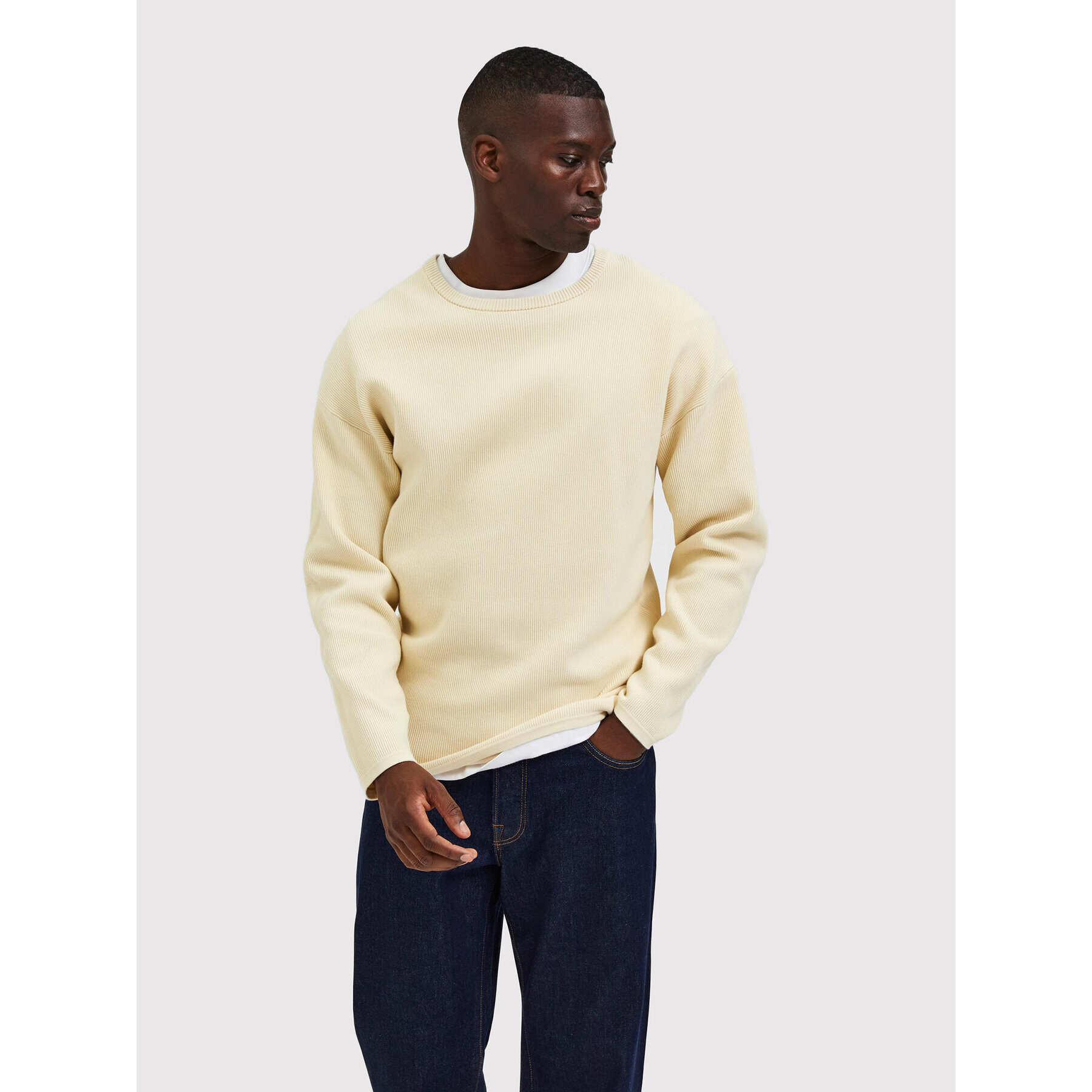 Selected Homme Пуловер Fergo 16085457 Бежов Regular Fit - Pepit.bg