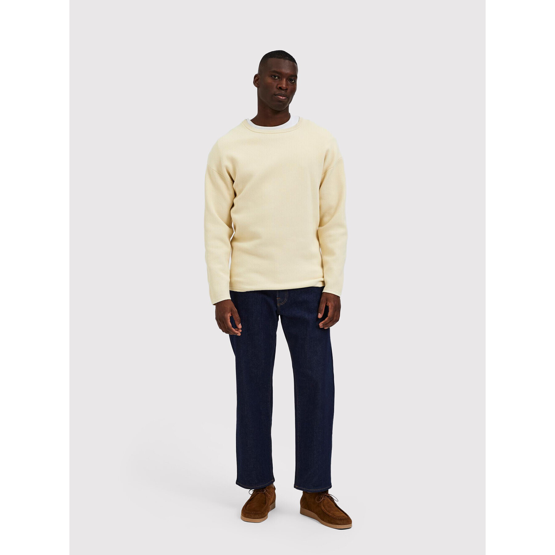 Selected Homme Пуловер Fergo 16085457 Бежов Regular Fit - Pepit.bg