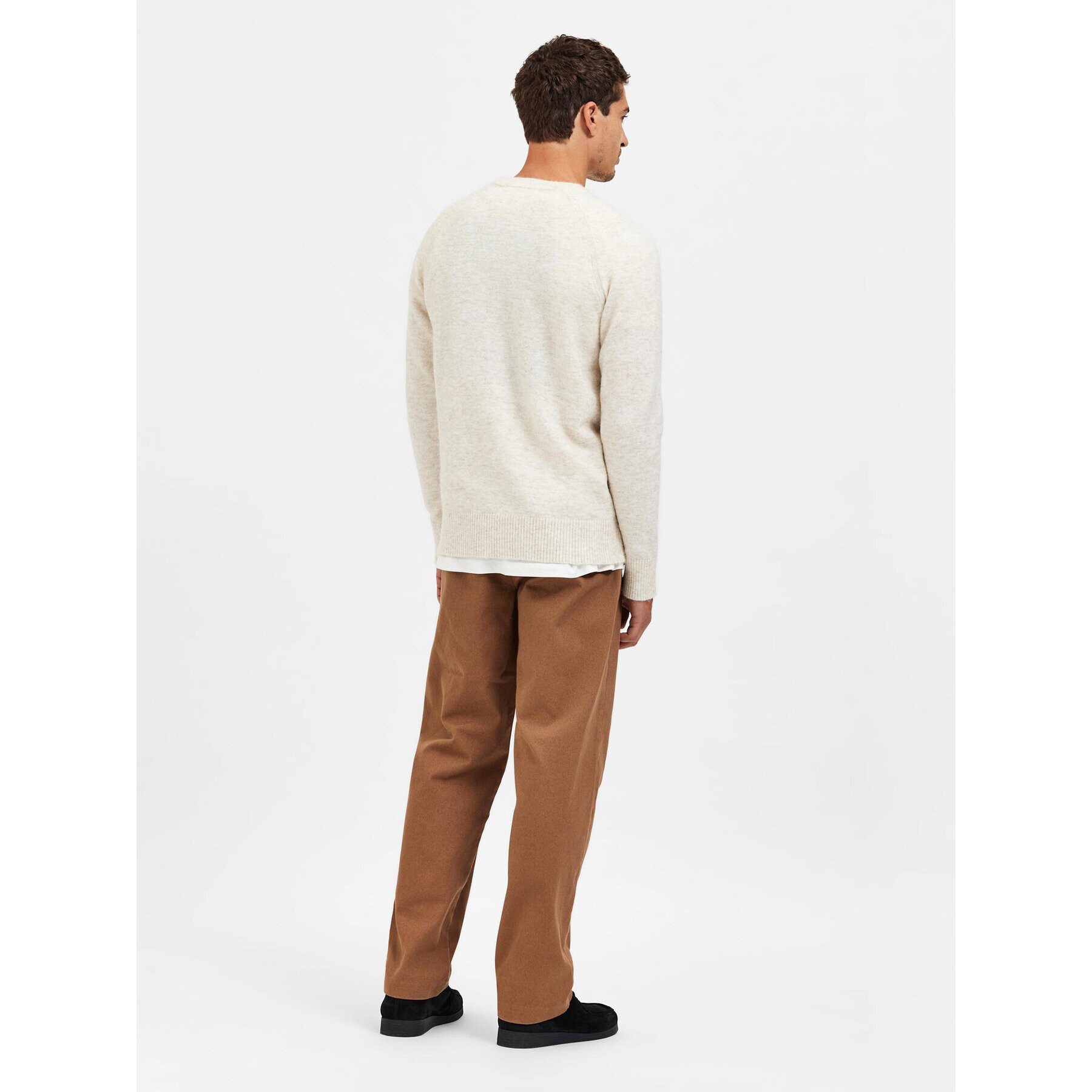 Selected Homme Пуловер Rai 16086699 Бежов Regular Fit - Pepit.bg