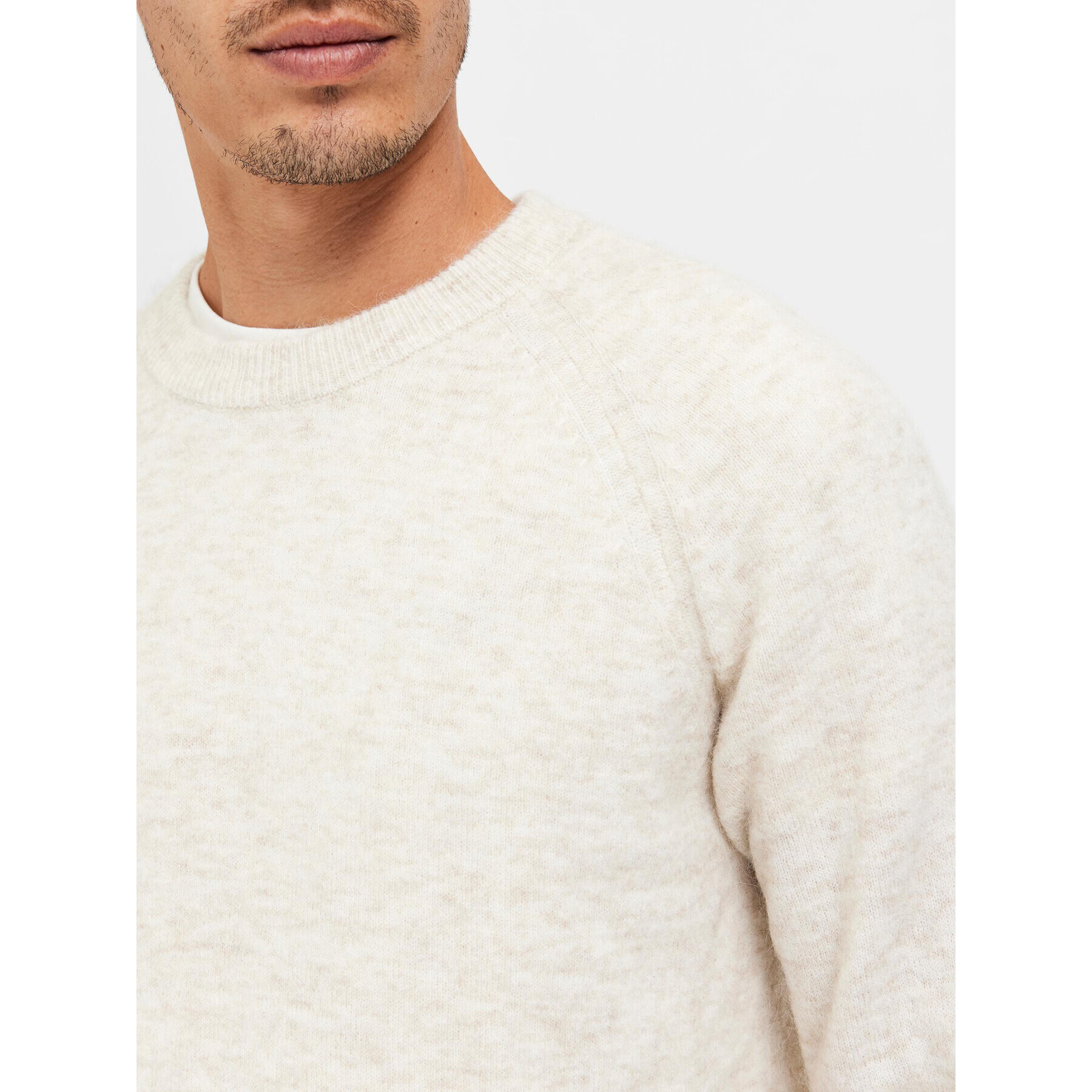 Selected Homme Пуловер Rai 16086699 Бежов Regular Fit - Pepit.bg