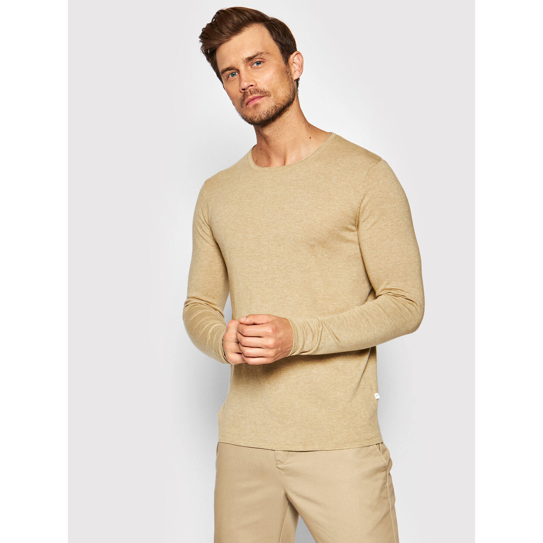 Selected Homme Пуловер Rome 16079774 Бежов Regular Fit - Pepit.bg