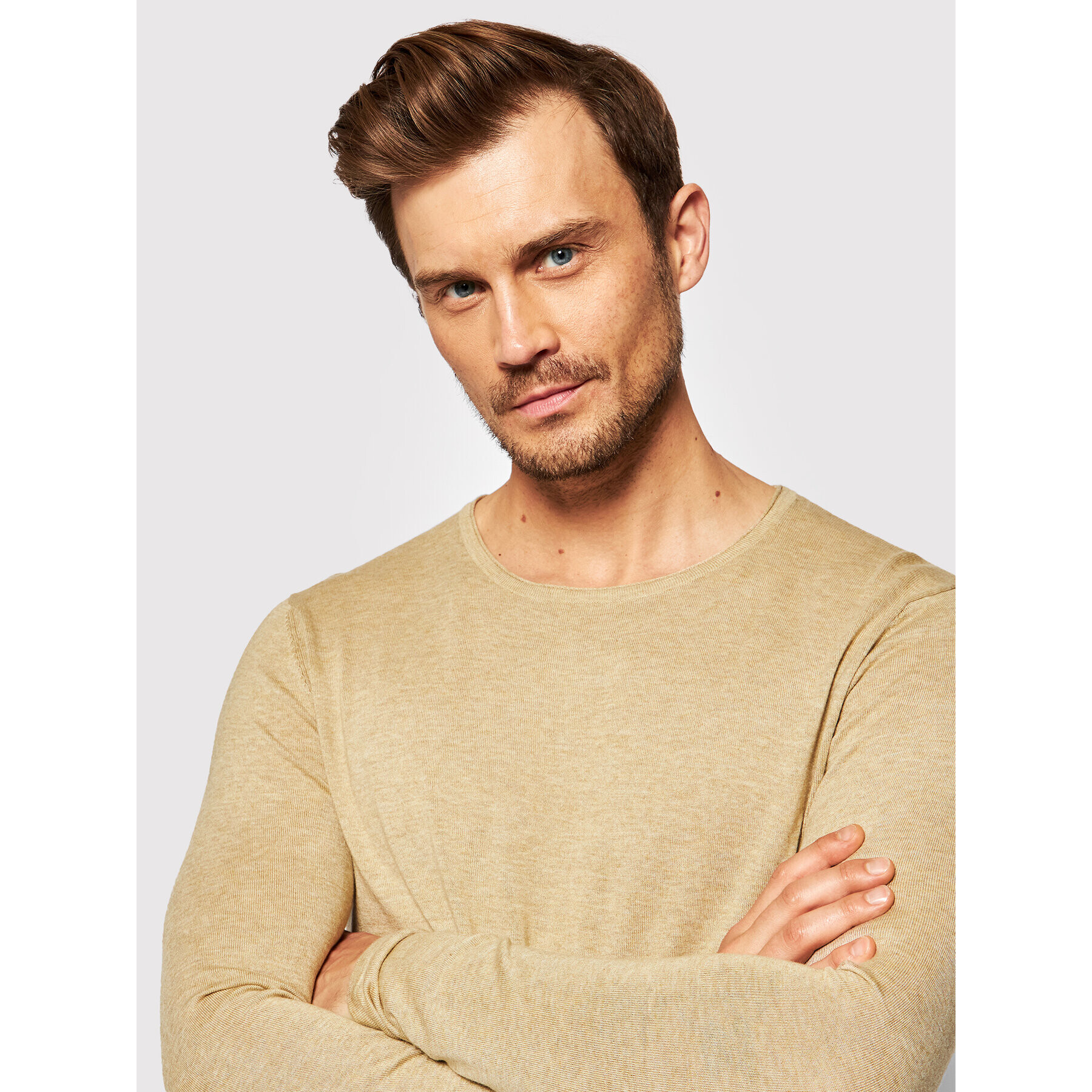 Selected Homme Пуловер Rome 16079774 Бежов Regular Fit - Pepit.bg