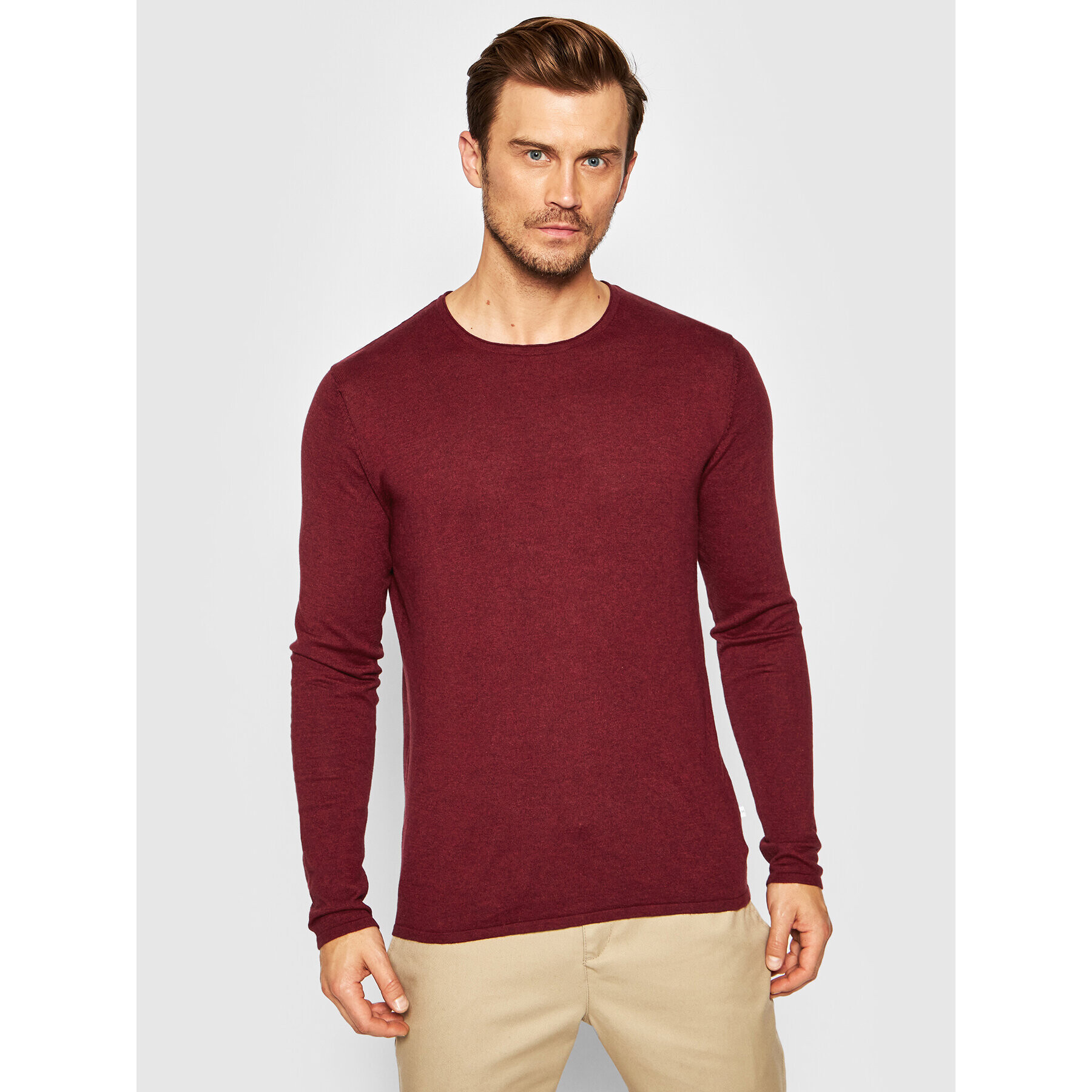 Selected Homme Пуловер Rome 16079774 Бордо Regular Fit - Pepit.bg