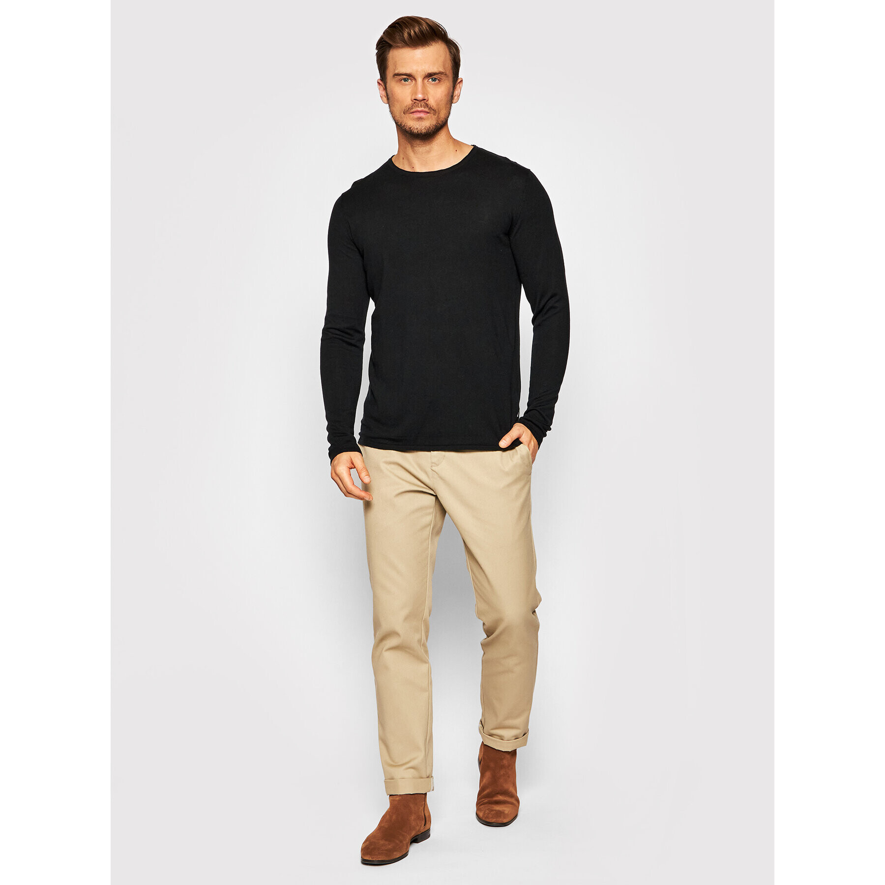 Selected Homme Пуловер Rome 16079774 Черен Regular Fit - Pepit.bg