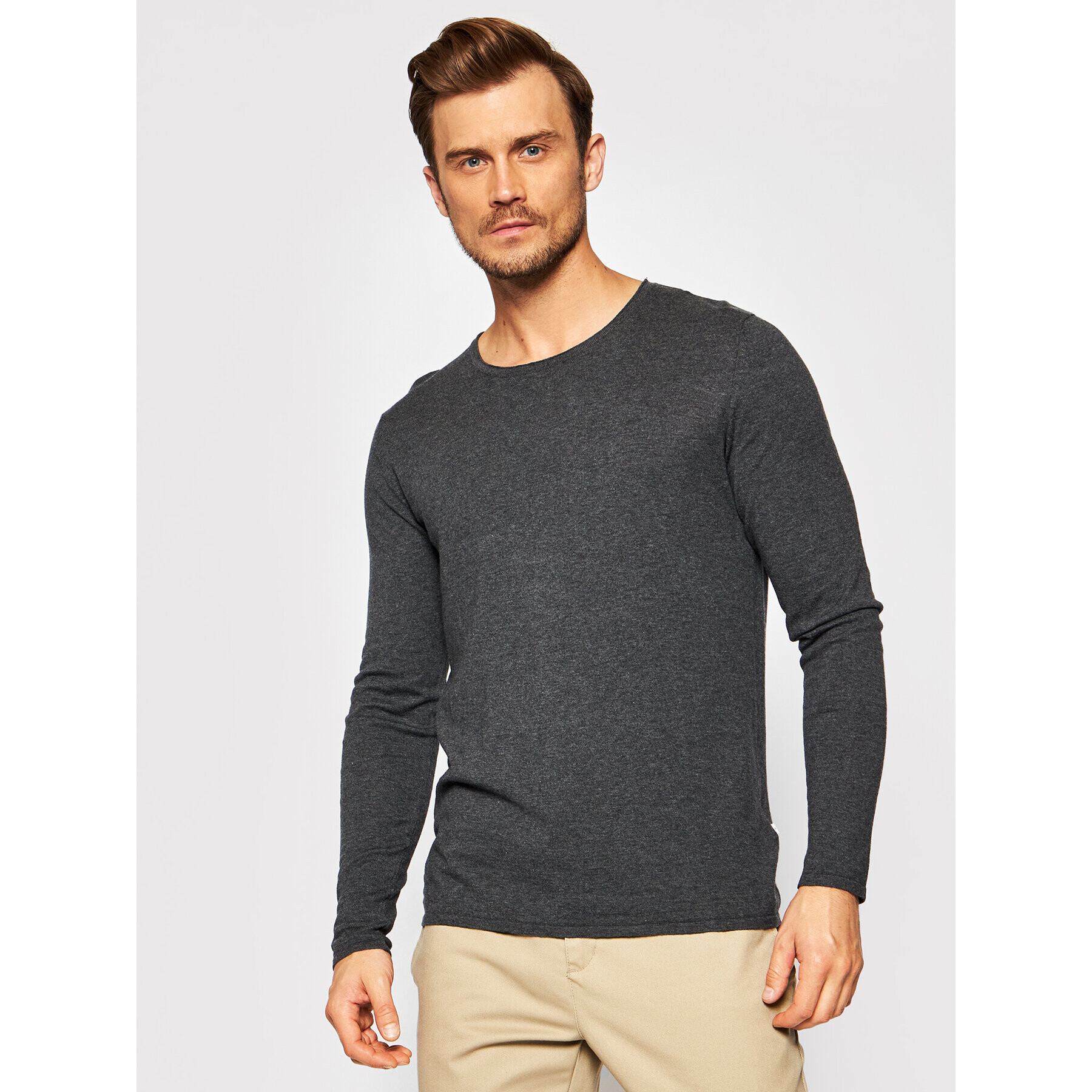 Selected Homme Пуловер Rome 16079774 Сив Regular Fit - Pepit.bg